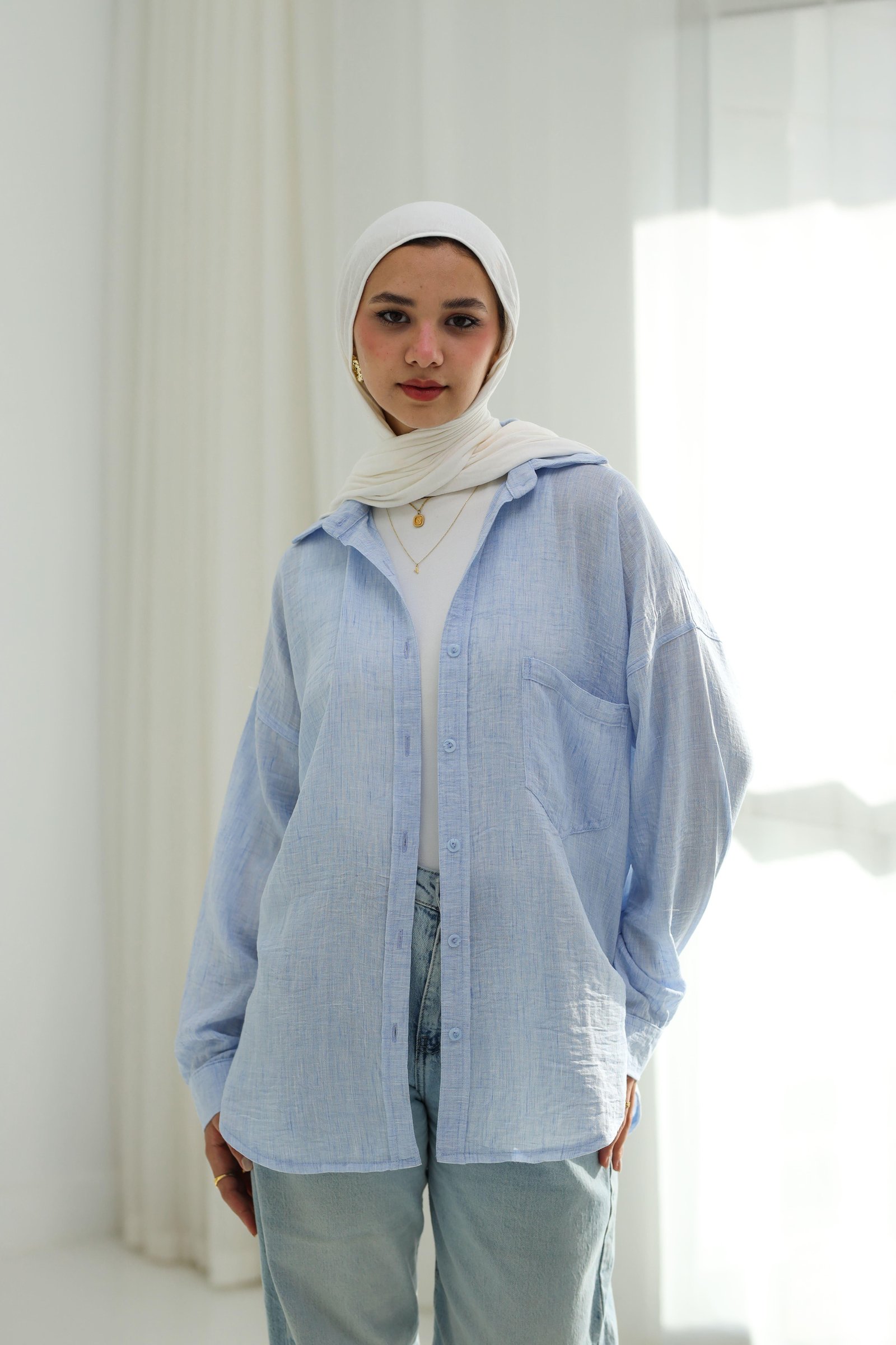 Baby blue gentle fit shirt