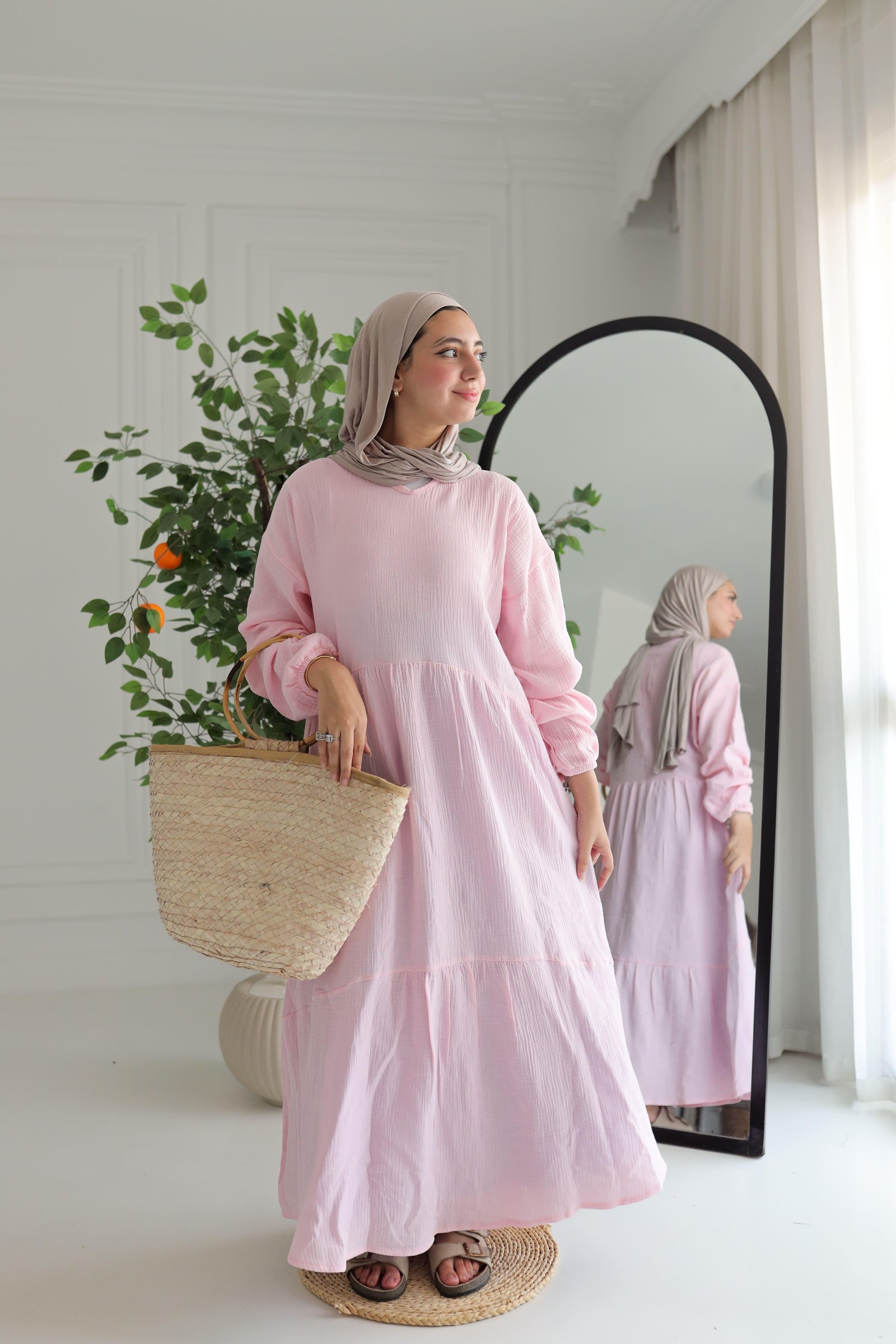 Baby pink sunshine dress