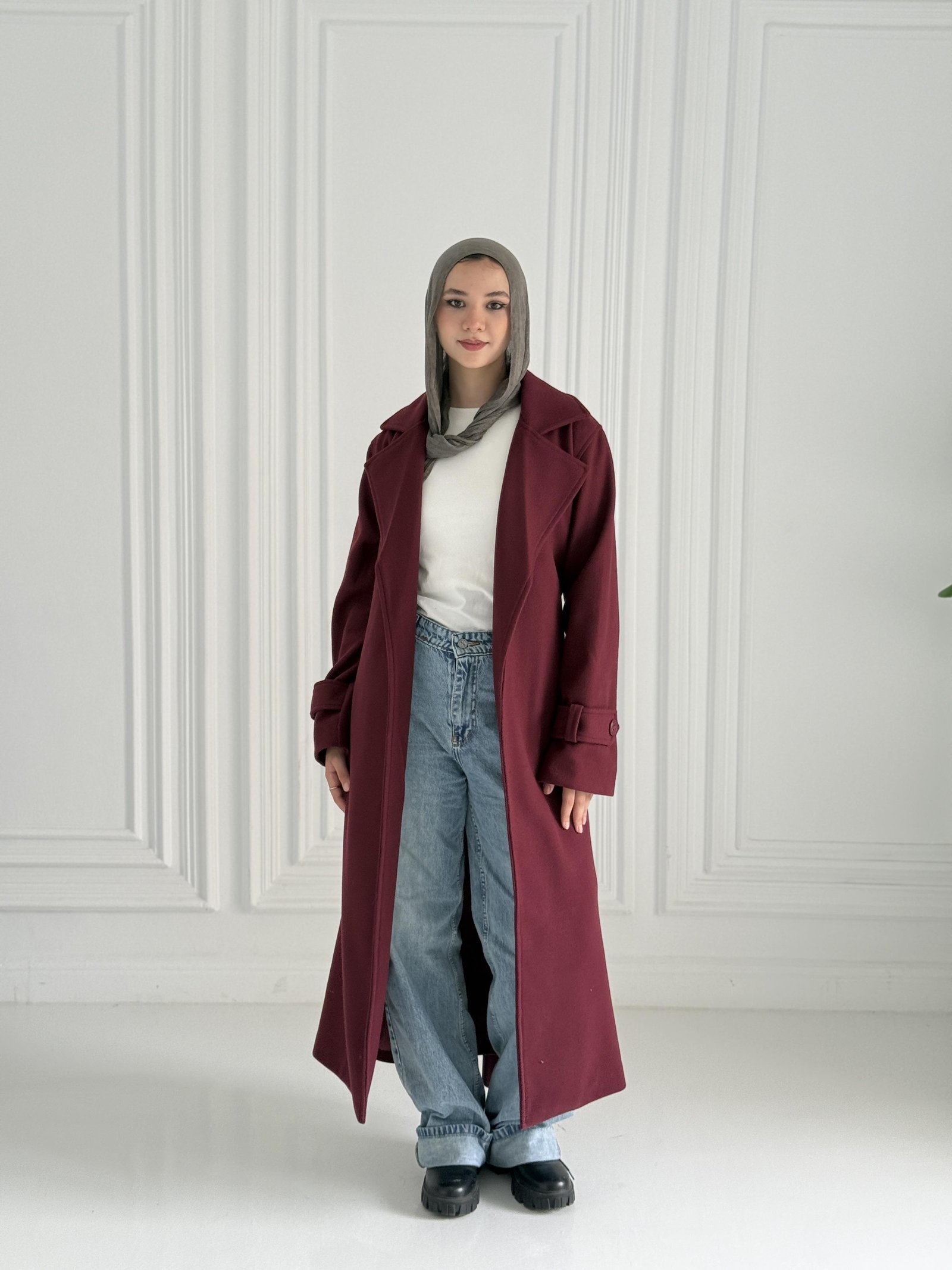 Burgundy Classic Coat