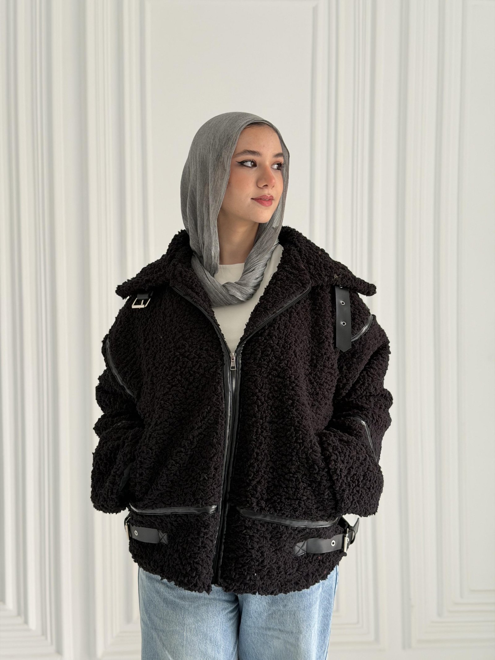 Black Gentle Fur Jacket