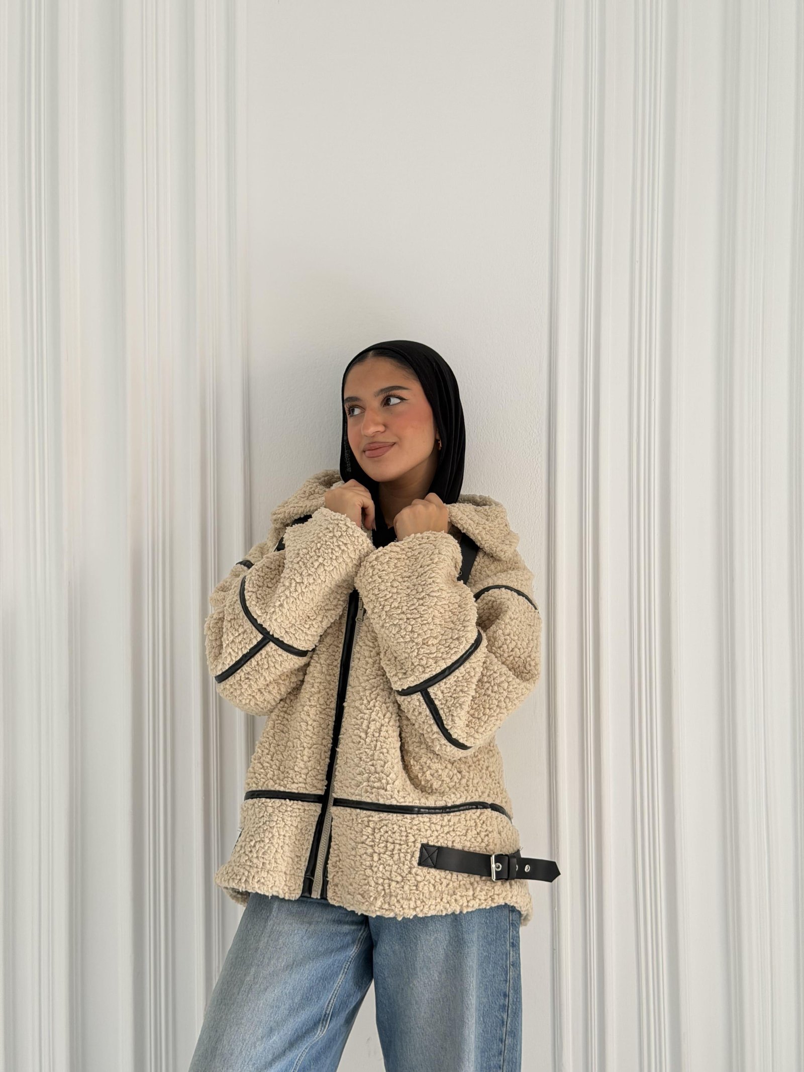 Beige Gentle Fur Jacket