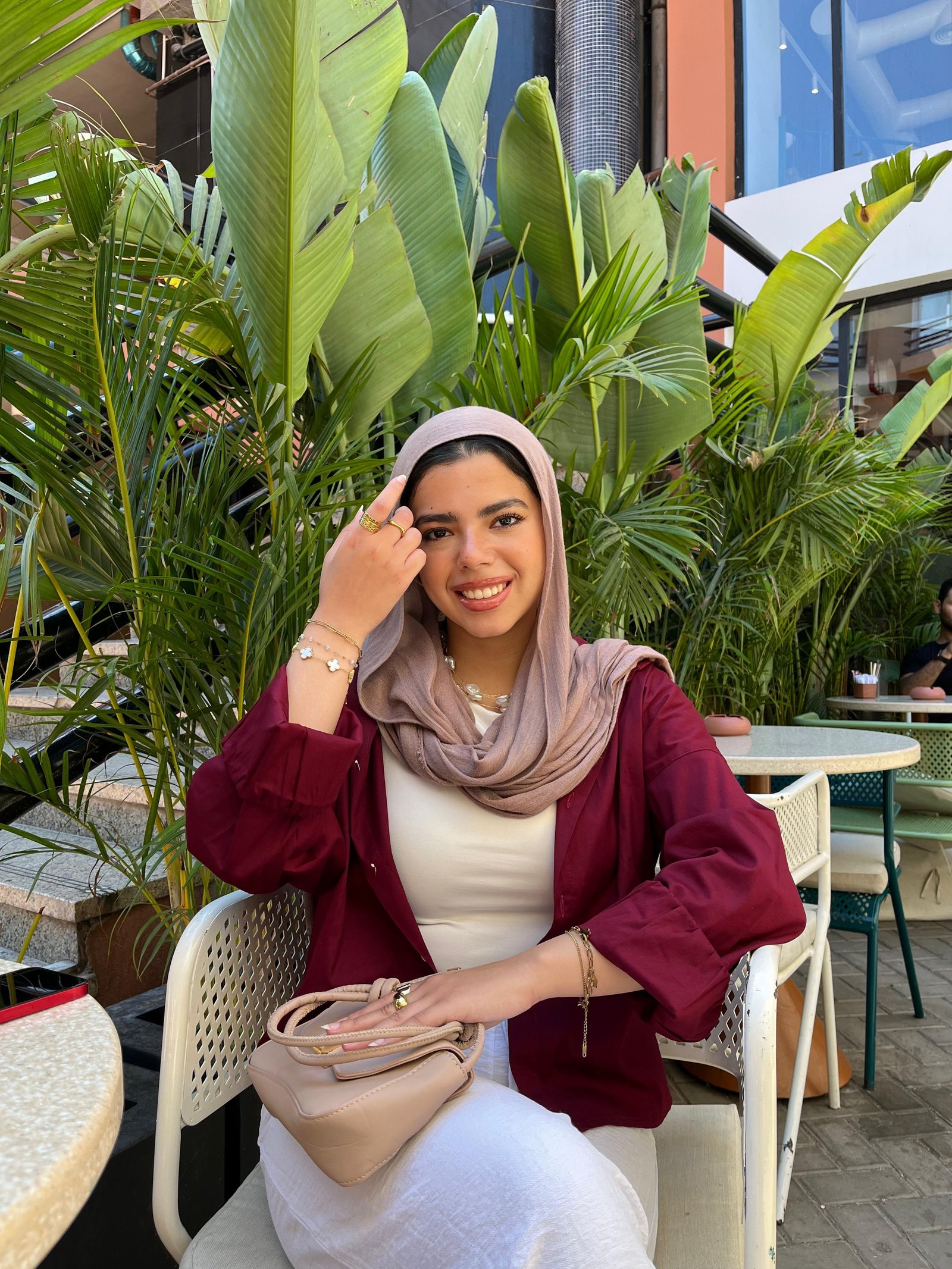 Burgandy cropped shirt