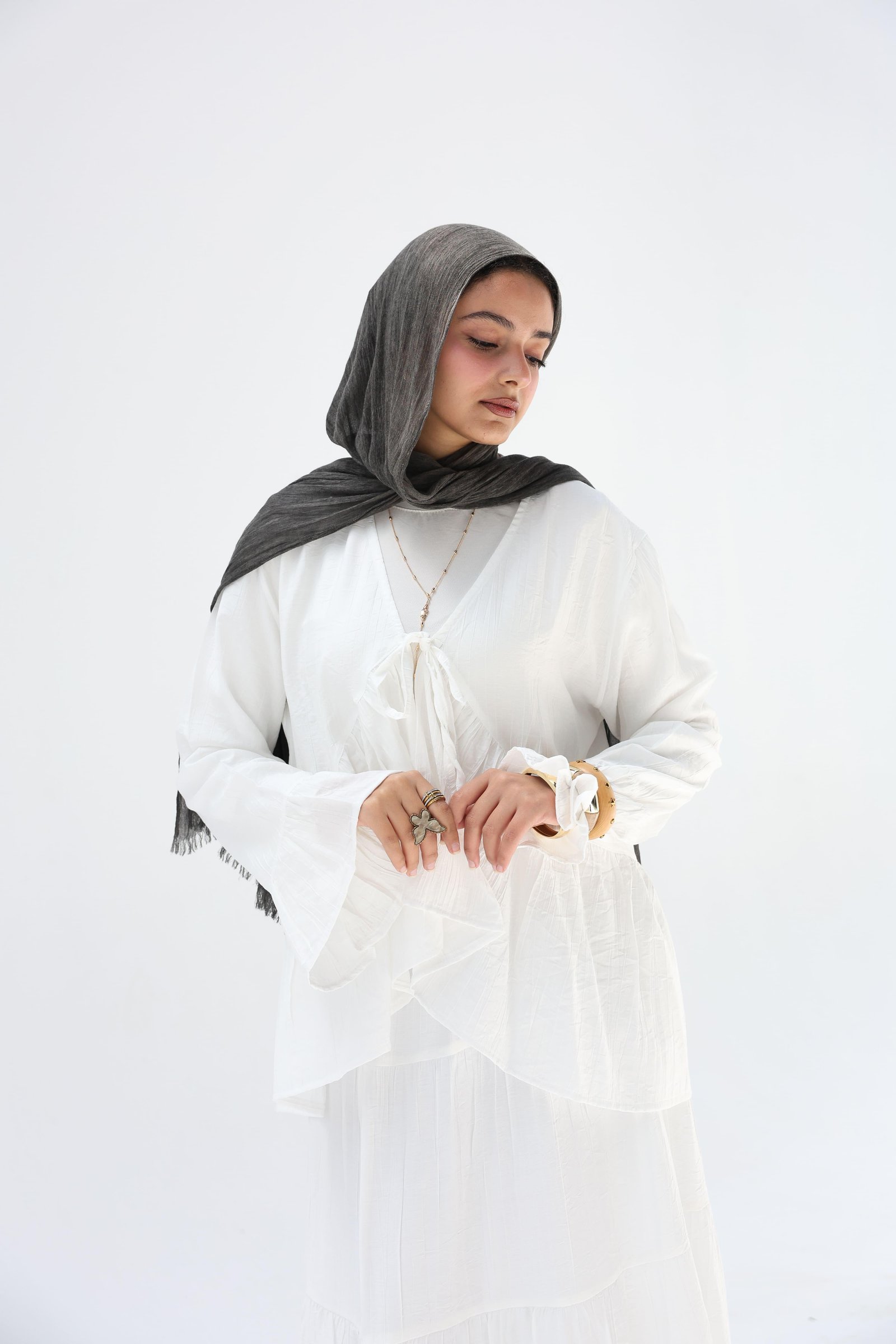 White Fluffy Blouse