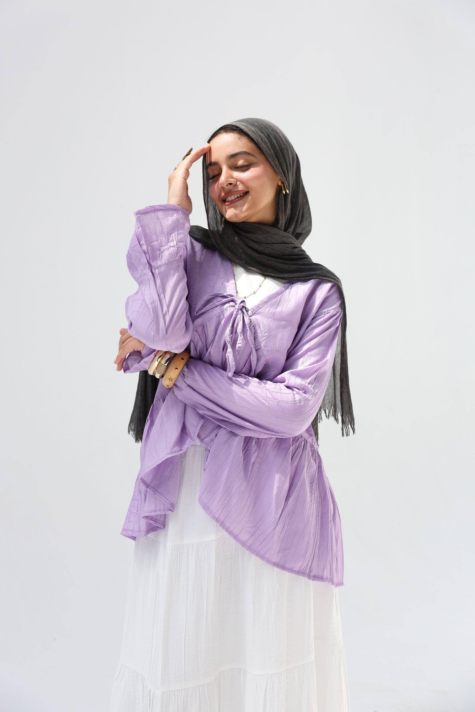 Lavender Fluffy Blouse