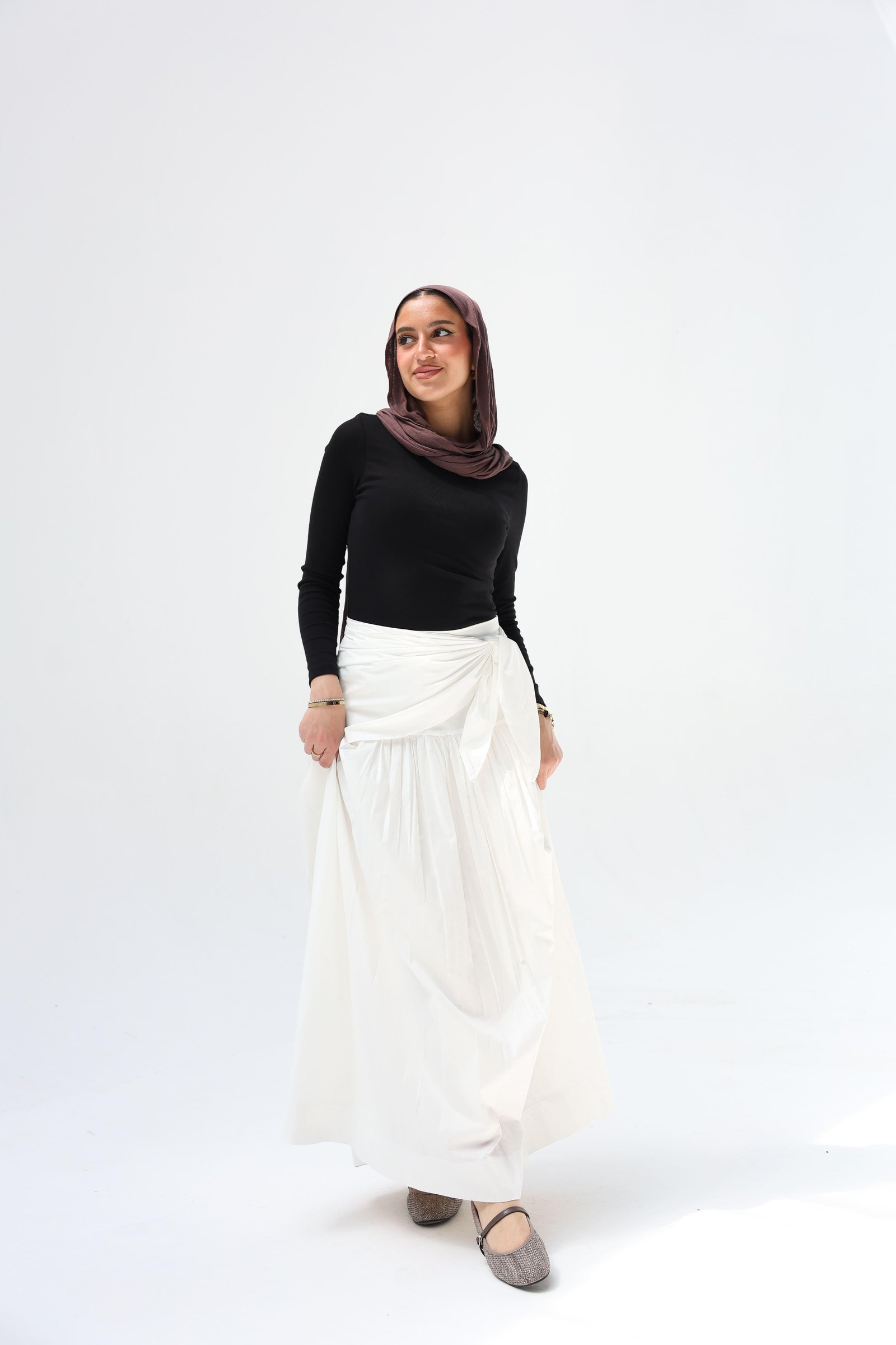 White Scart Skirt