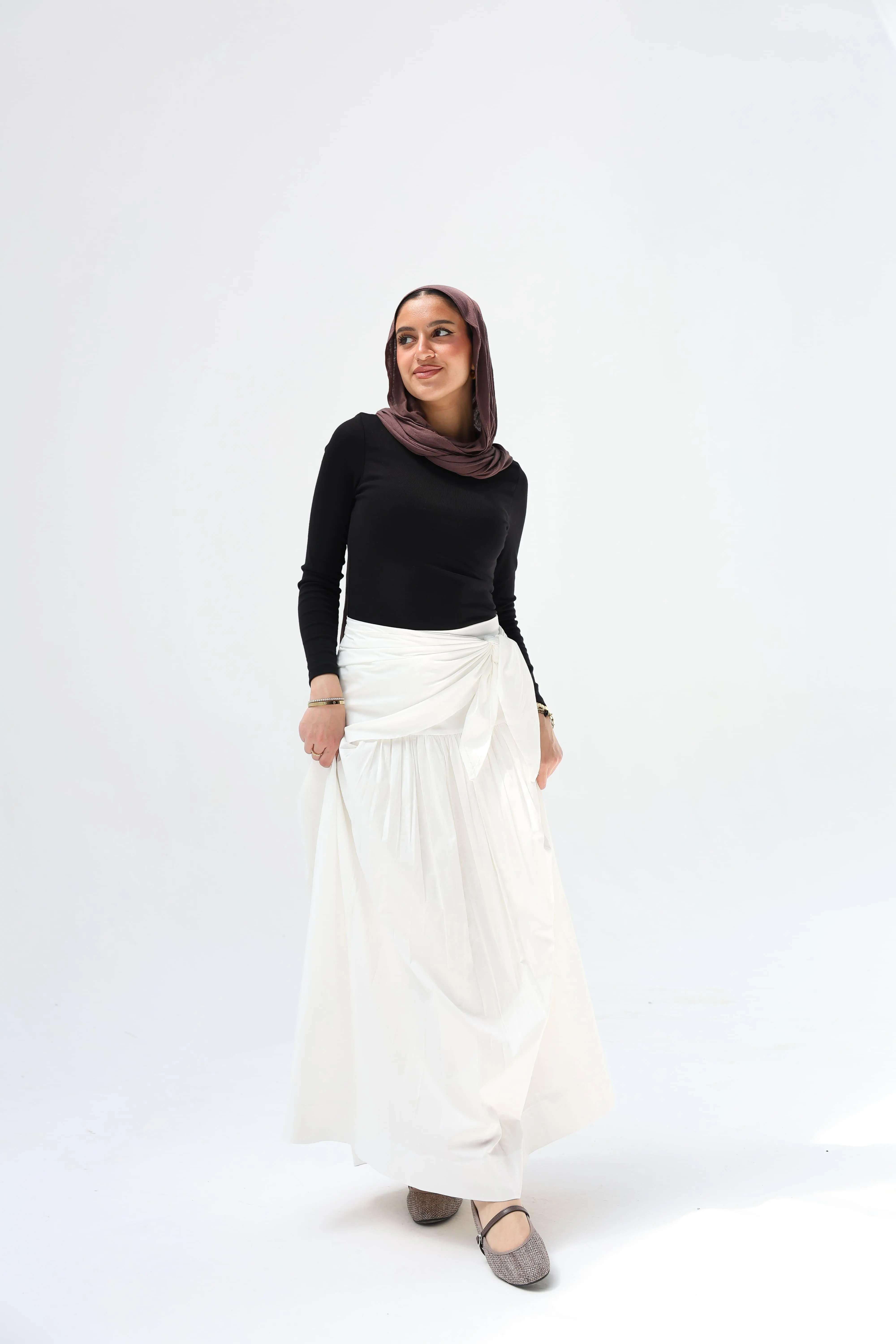 White Scart Skirt