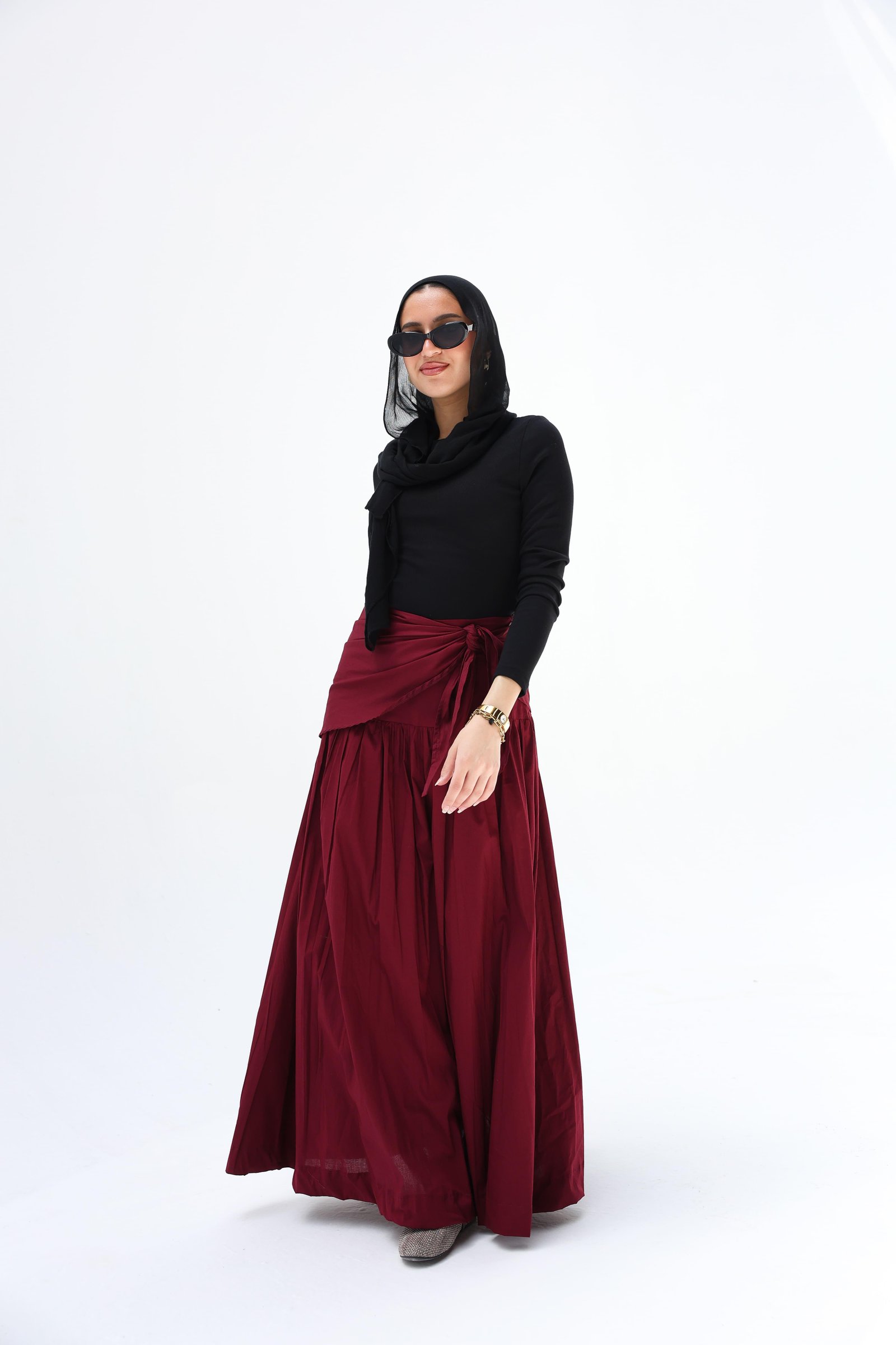 Burguandy Scart Skirt