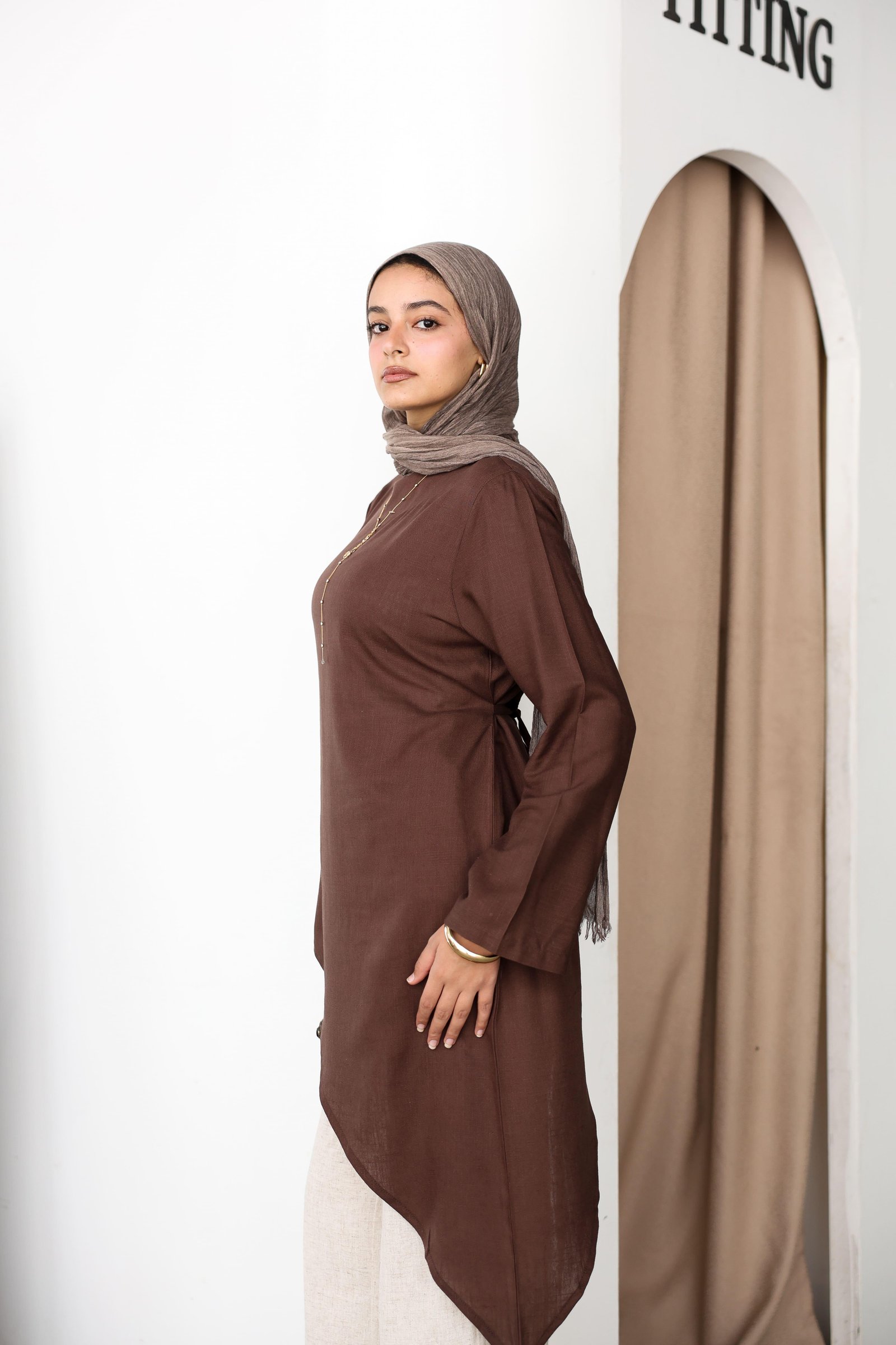 Brown Lace Top