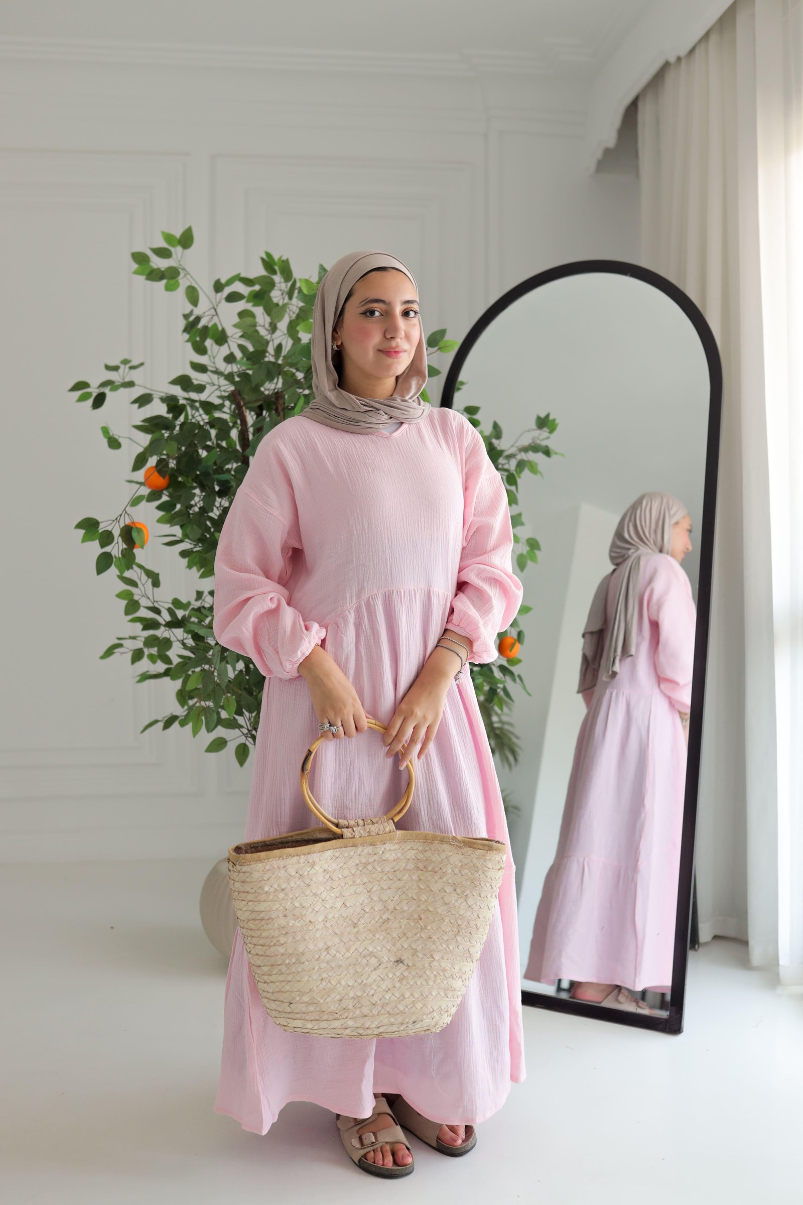 Baby pink sunshine dress