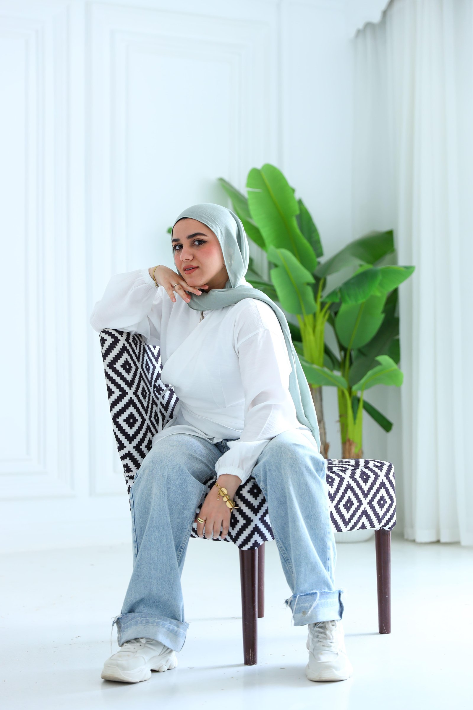 White wrapped blouse gallery image