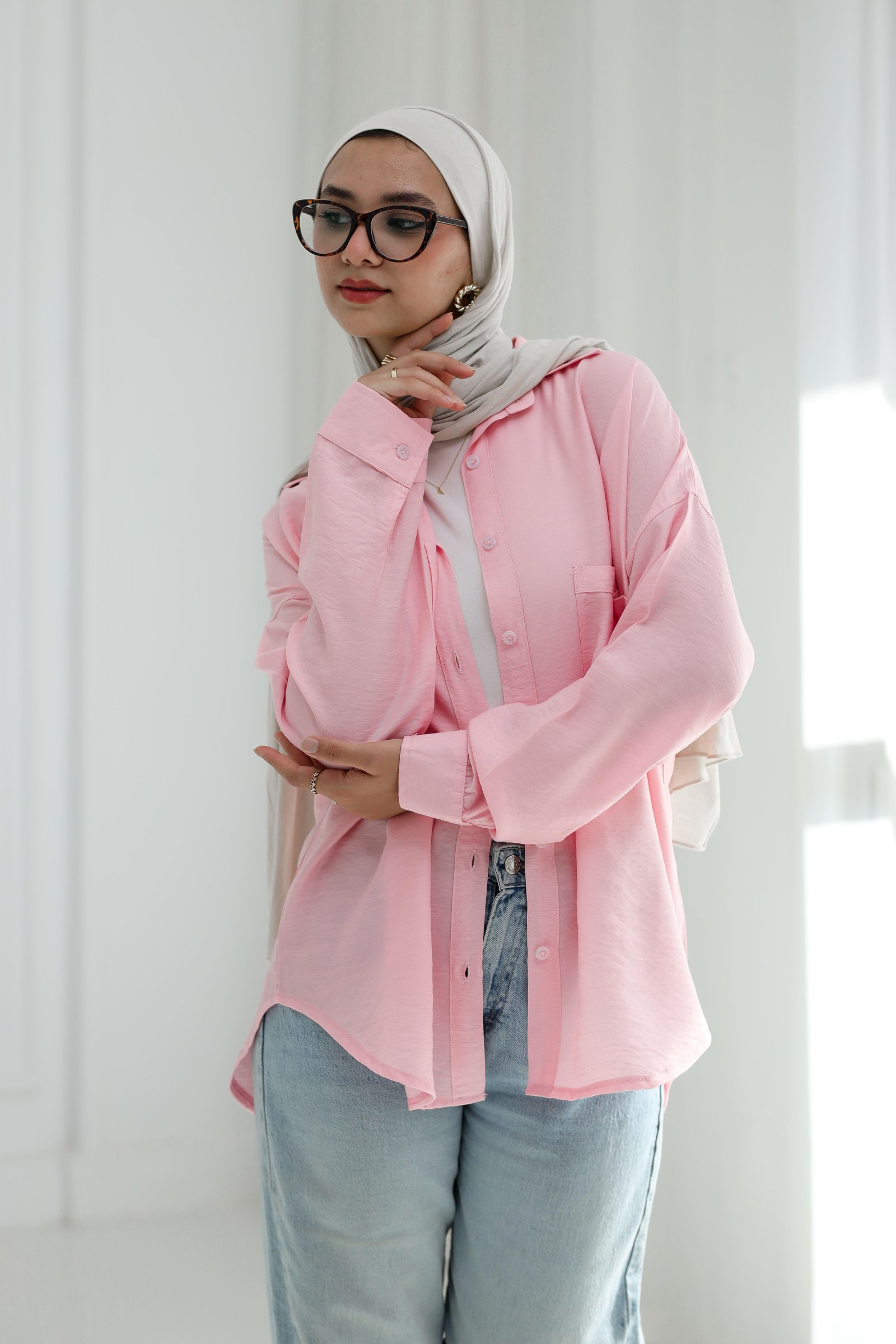 Pink easy wear shirt gallery image