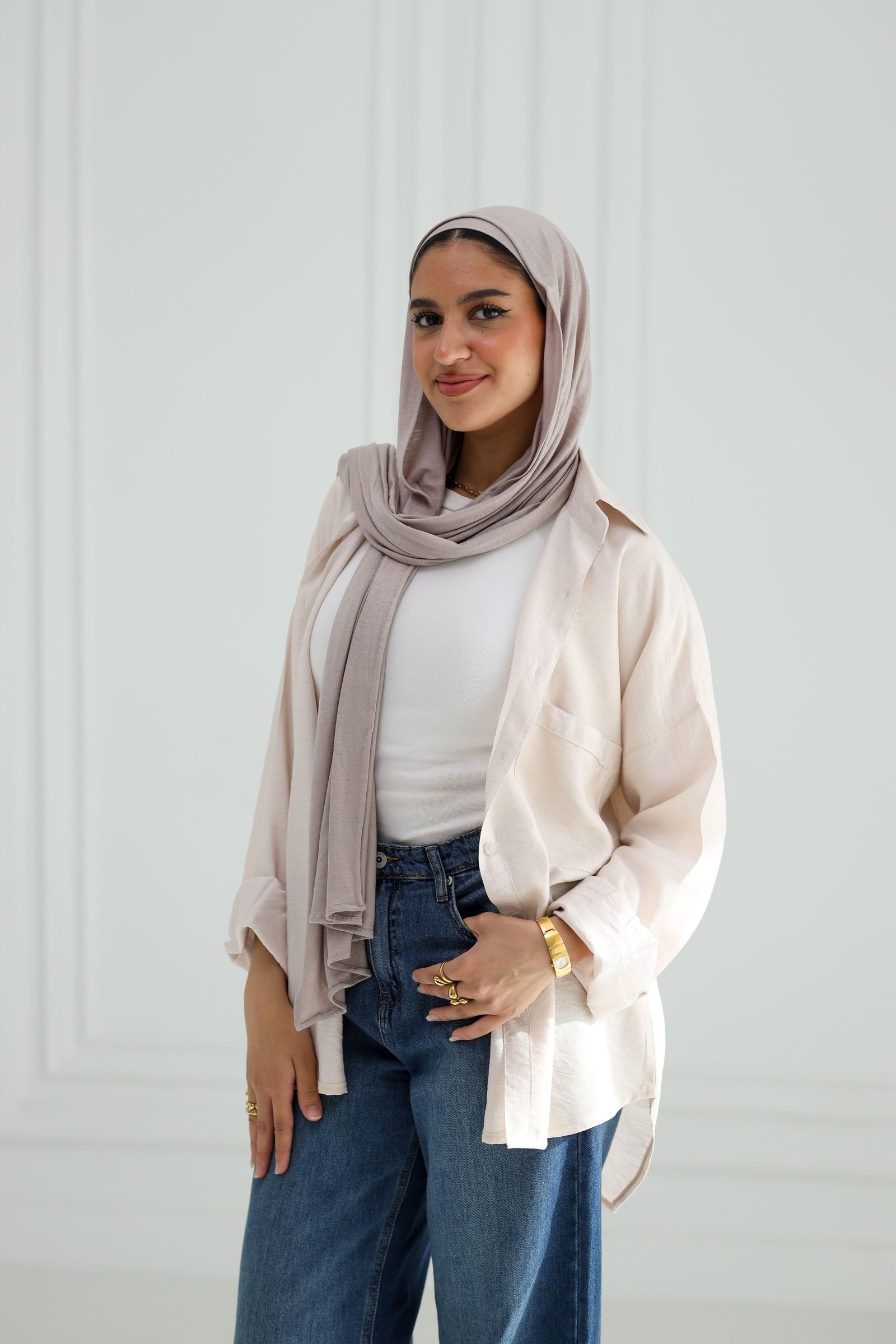 Beige easy wear shirt gallery image