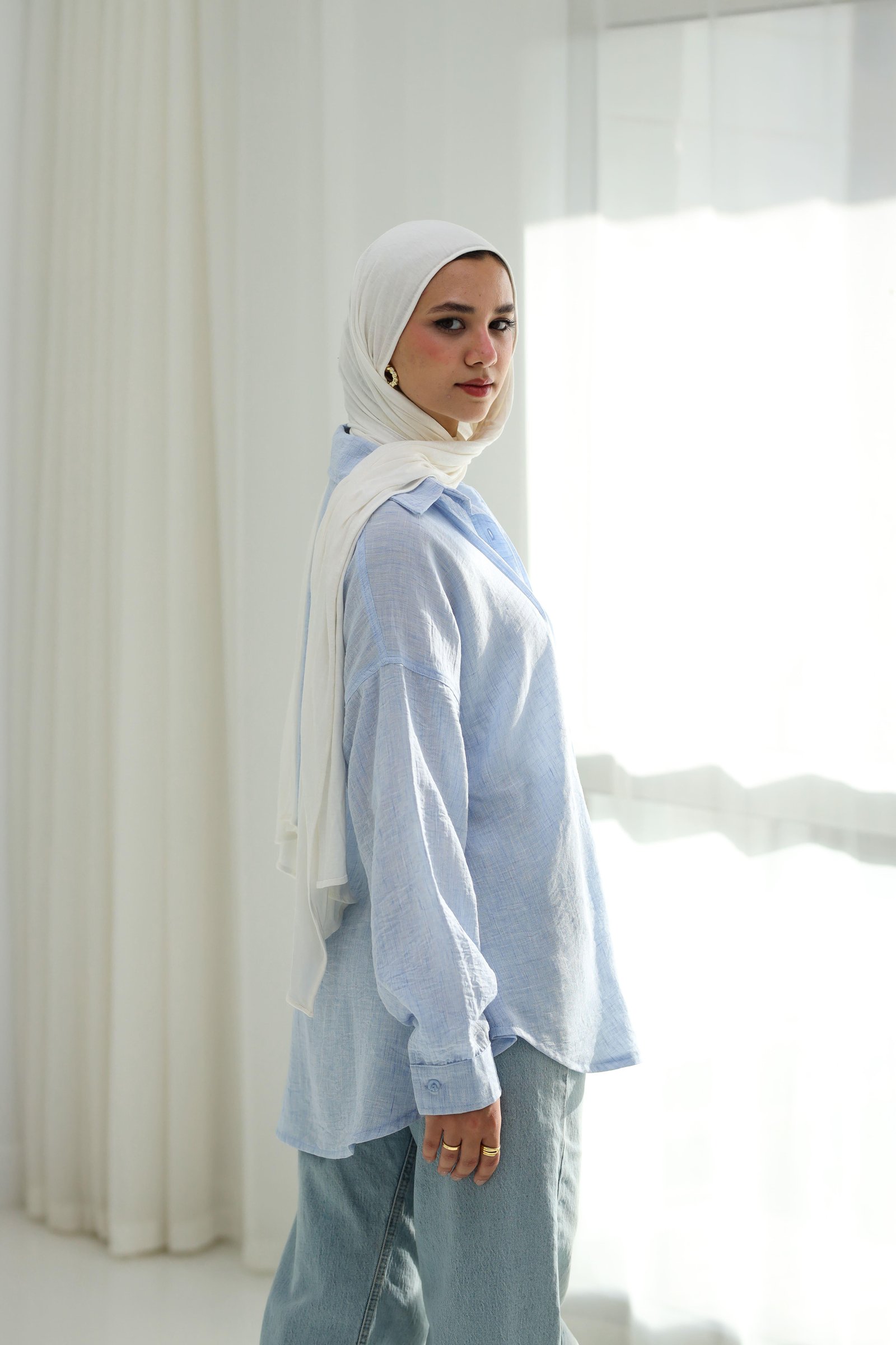 Baby blue gentle fit shirt gallery image
