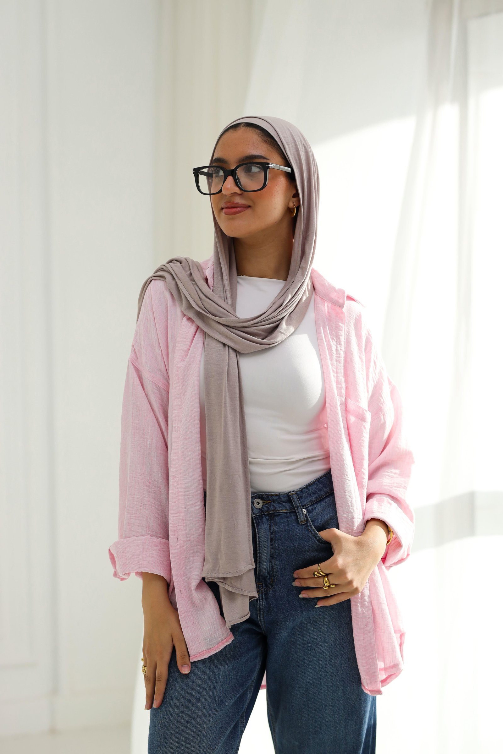 Baby pink gentle fit shirt gallery image