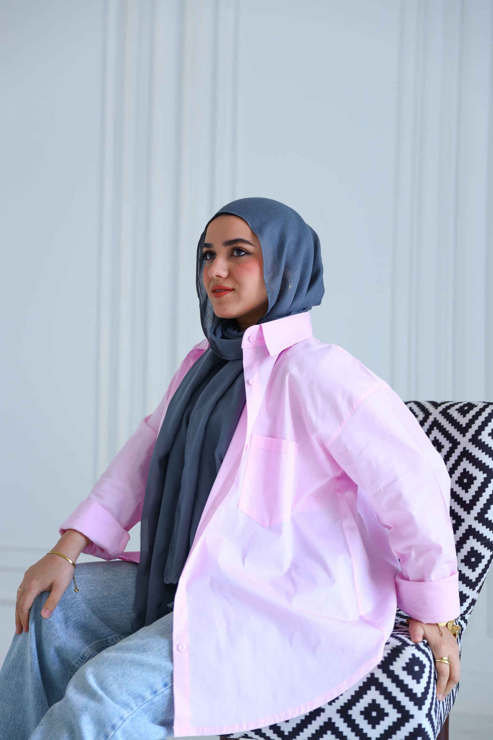 Baby pink poplin shirt gallery image