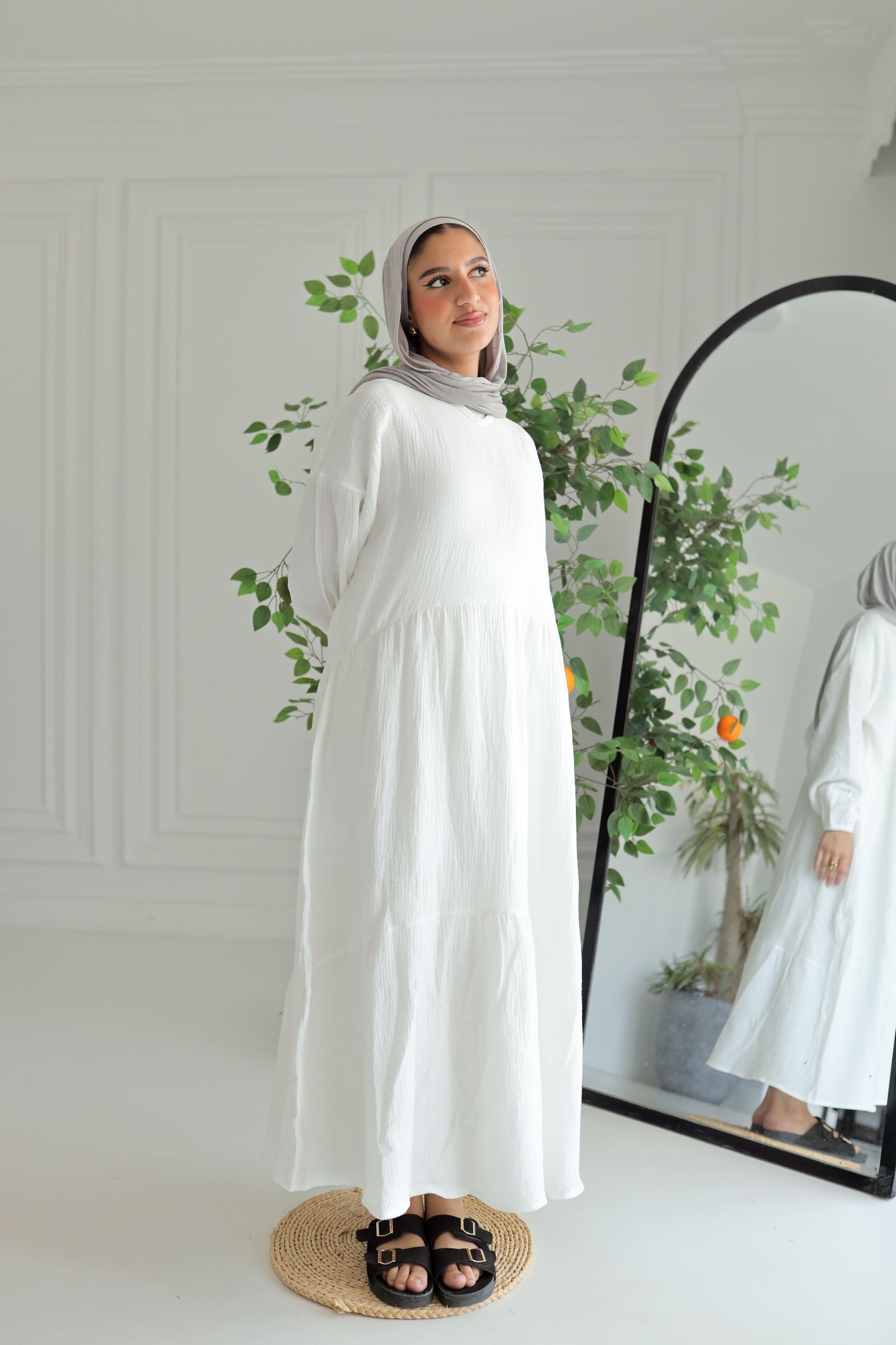 White sunshine dress gallery image