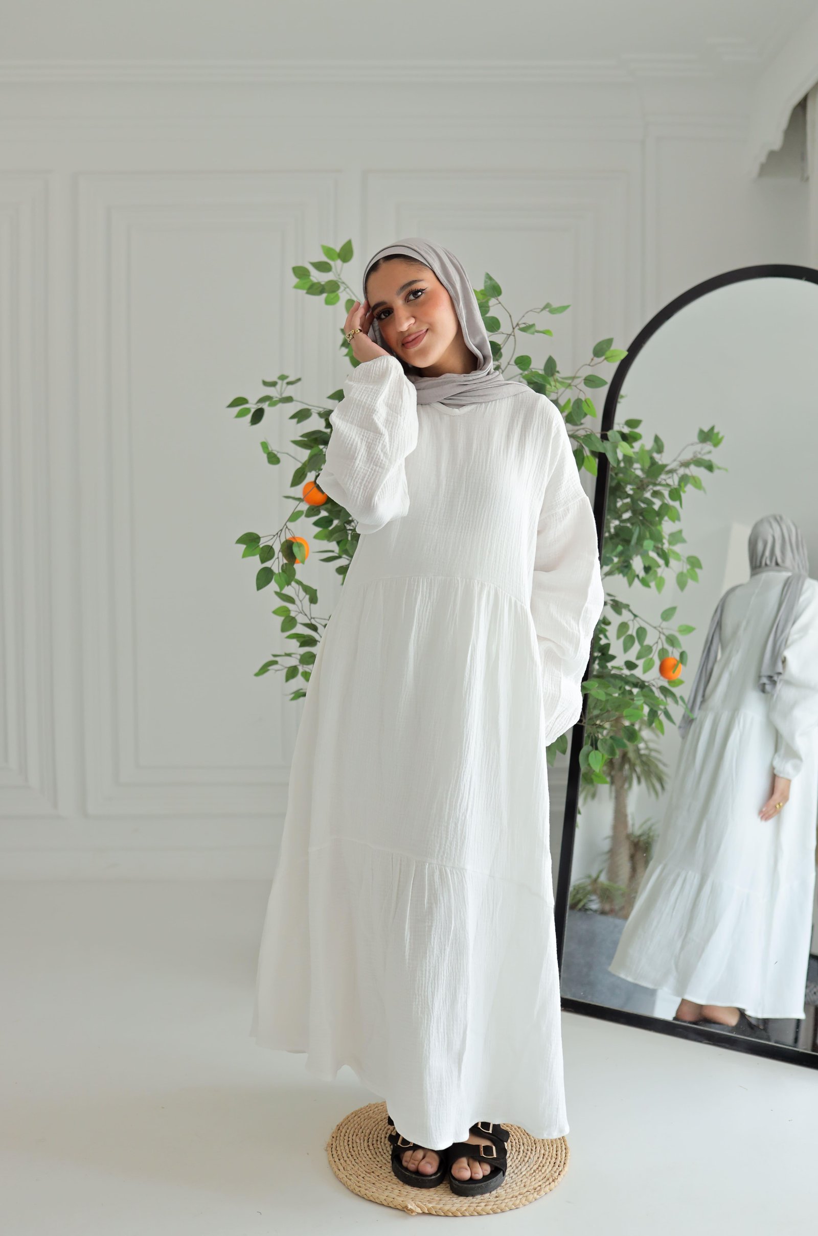 White sunshine dress gallery image