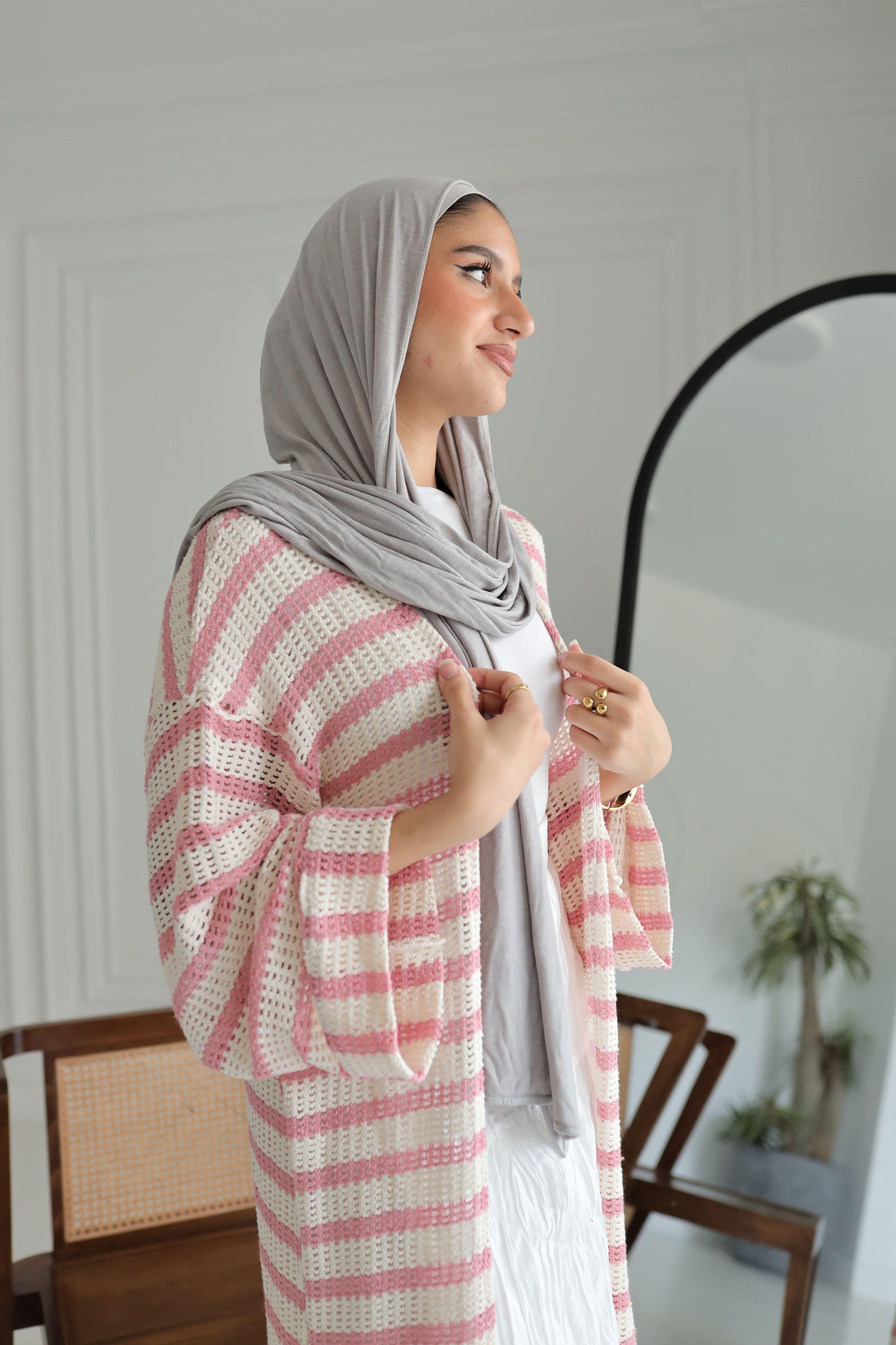 Pink Cozy glow cardigan gallery image