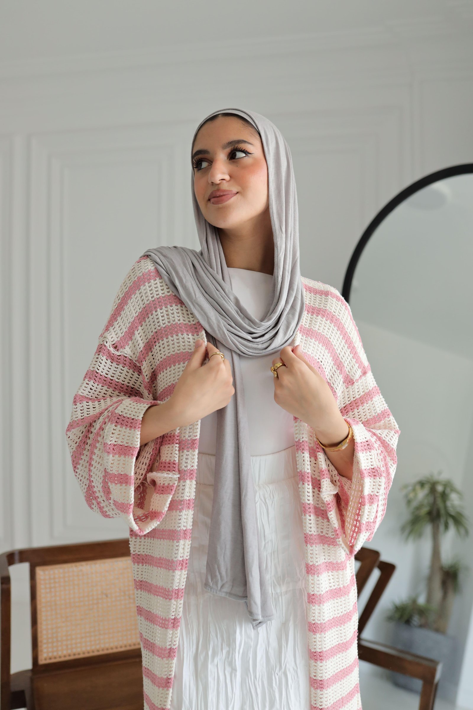 Pink Cozy glow cardigan gallery image