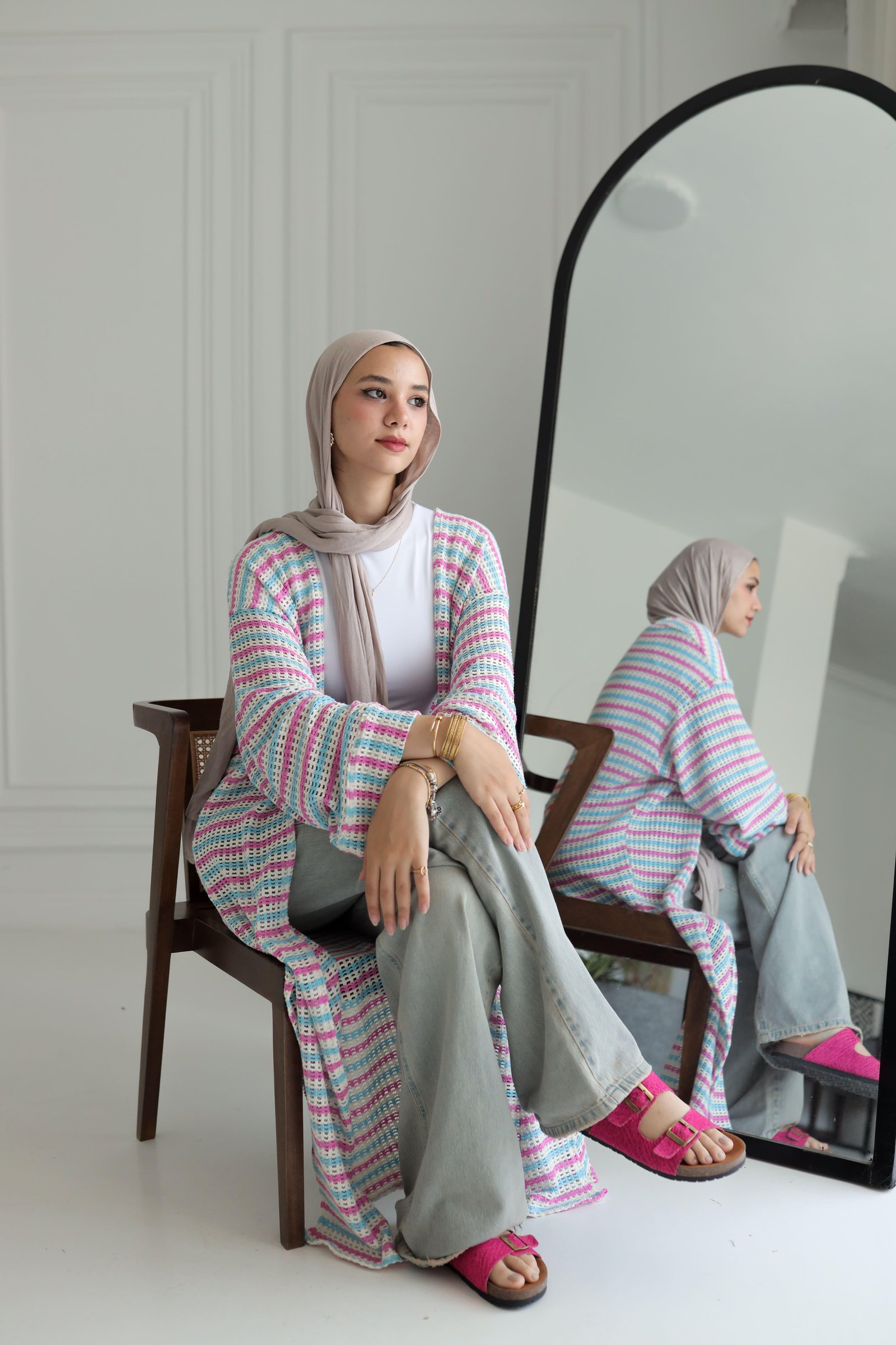 blue Cozy cardigan thumbnail