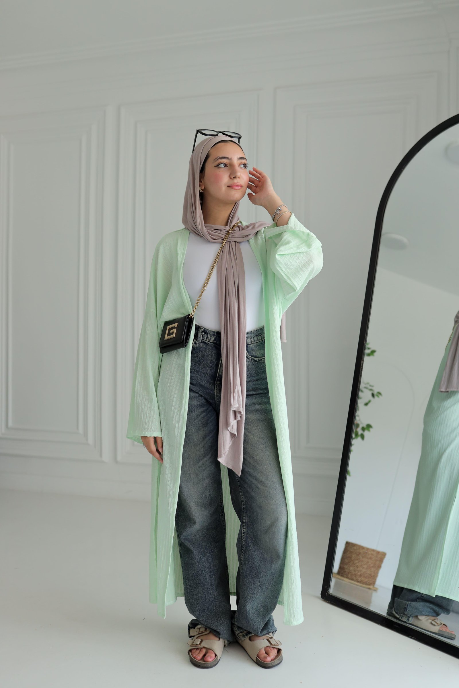 Lime cardigan gallery image