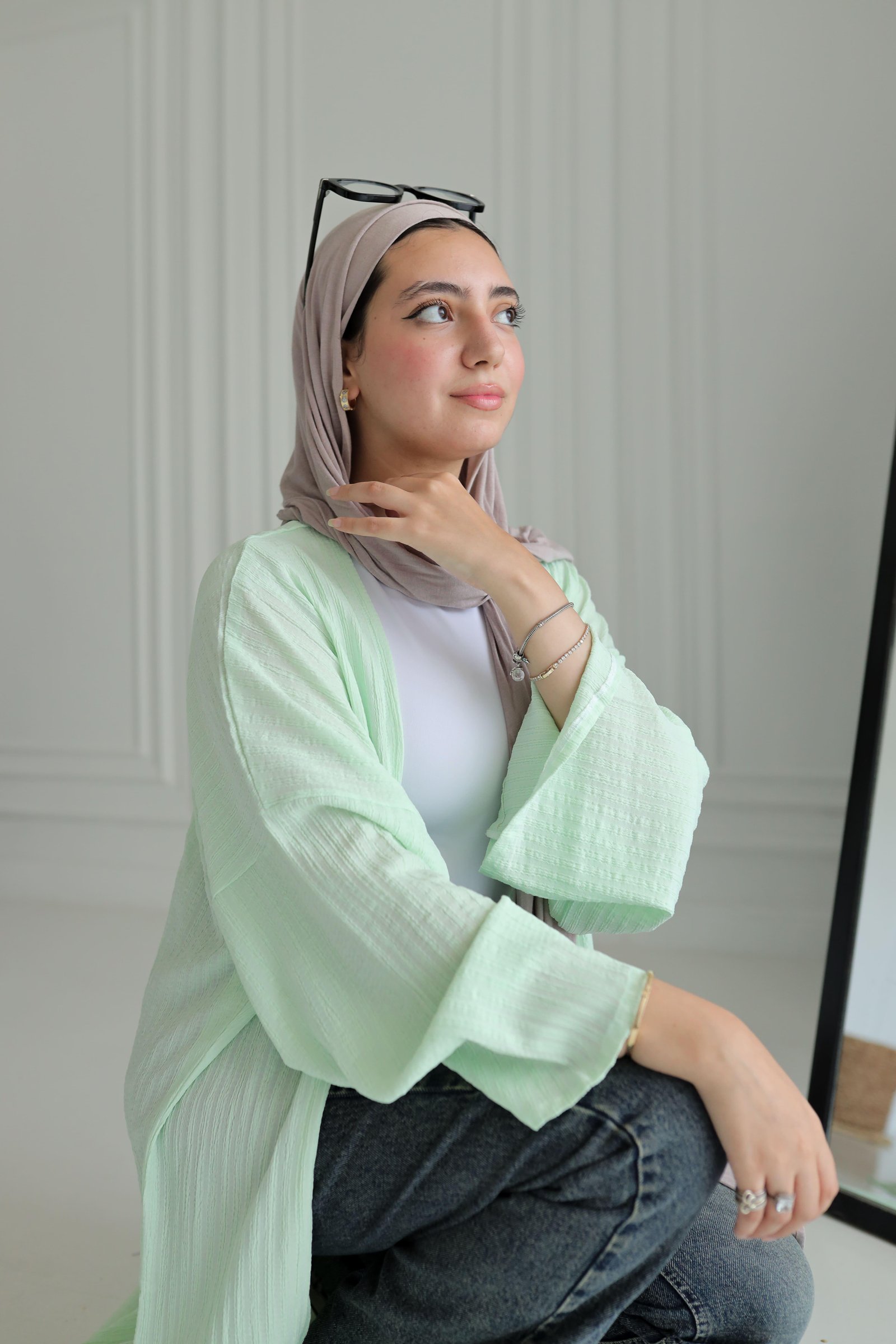 Lime cardigan gallery image