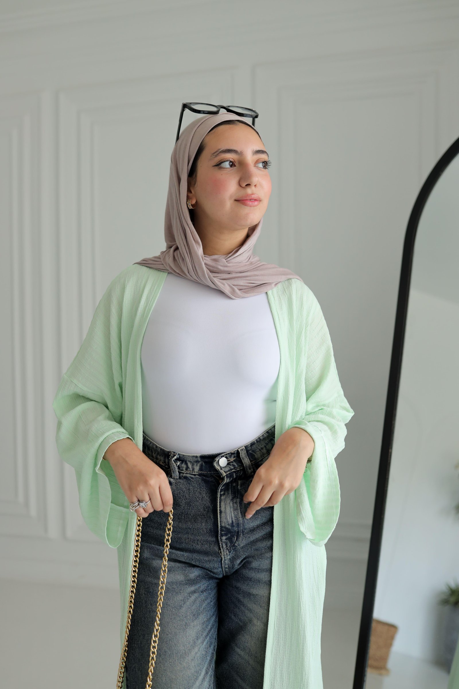 Lime cardigan gallery image