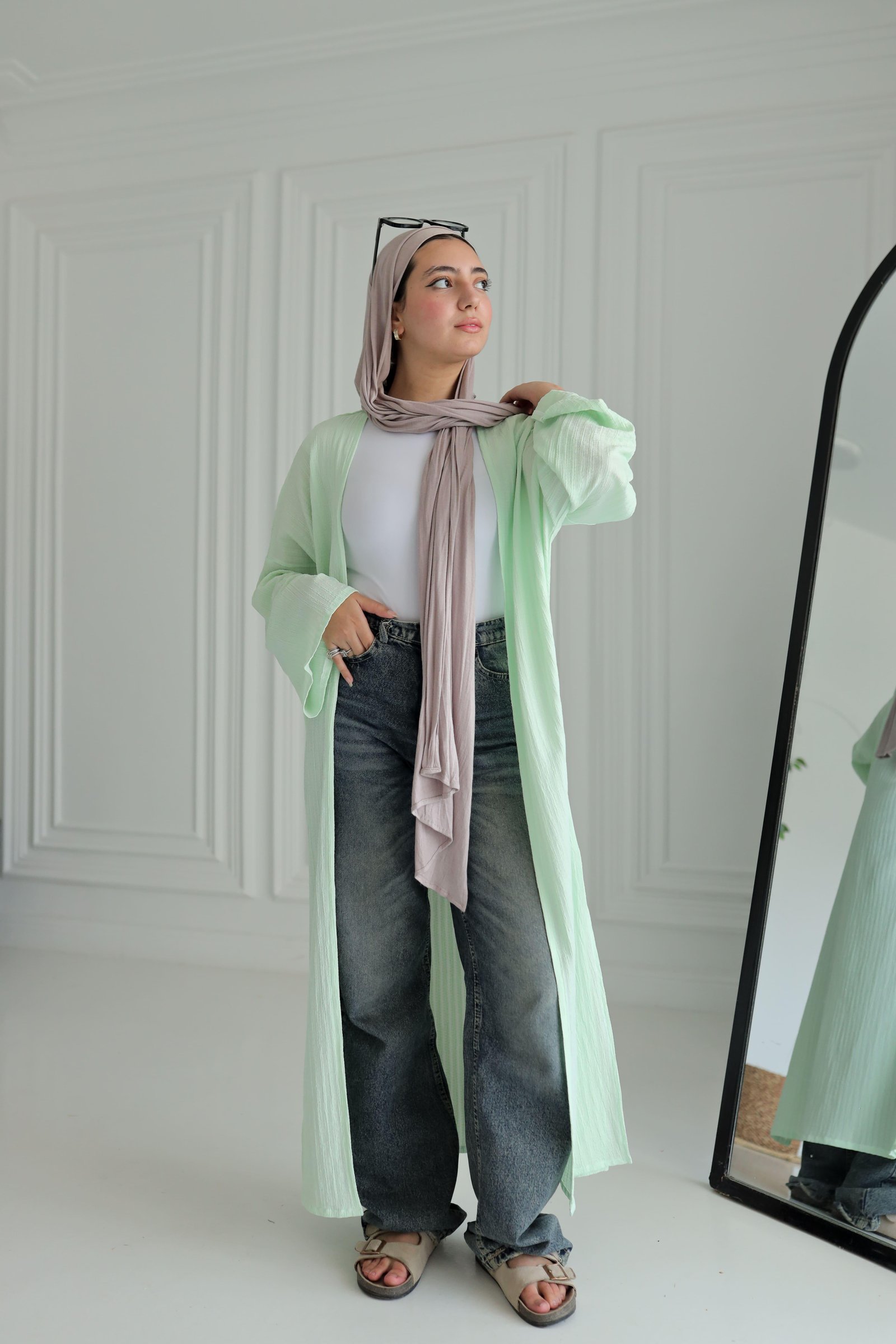 Lime cardigan gallery image