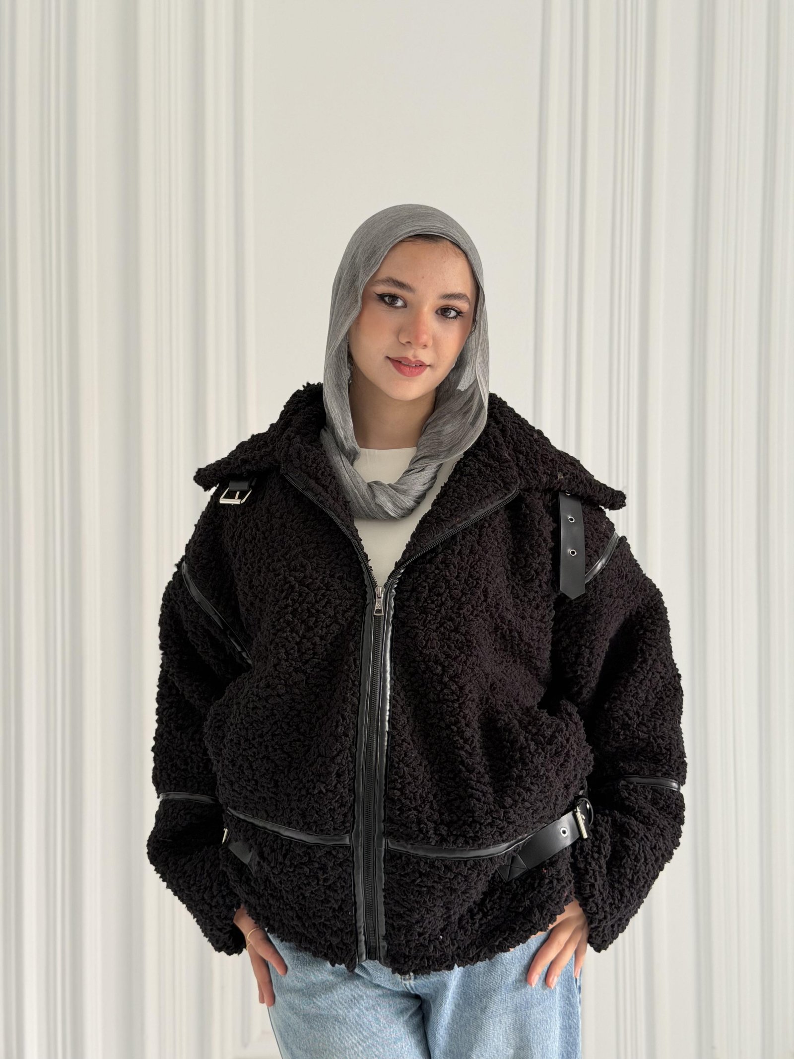 Black Gentle Fur Jacket