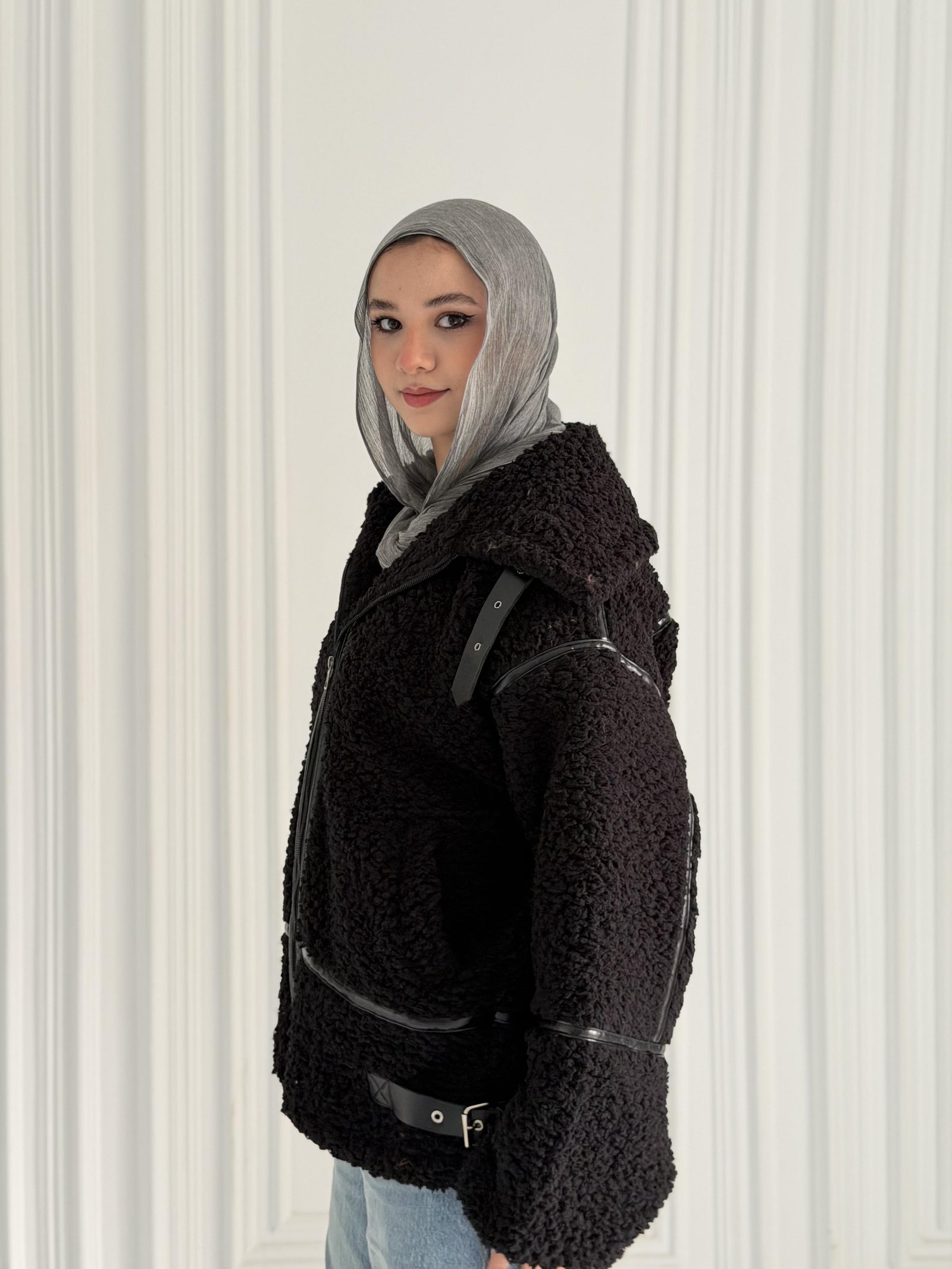 Black Gentle Fur Jacket