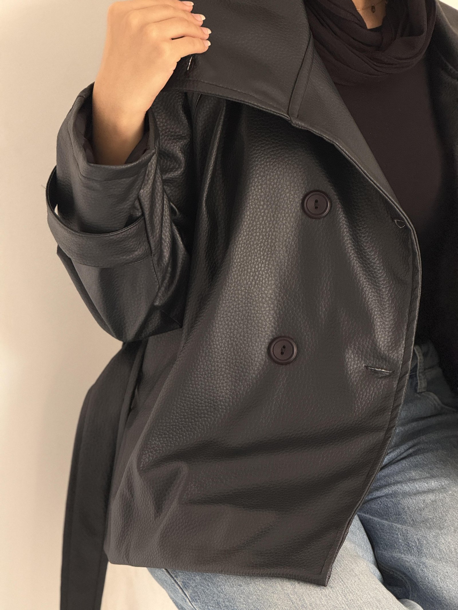 Black Midnight Belted Trench