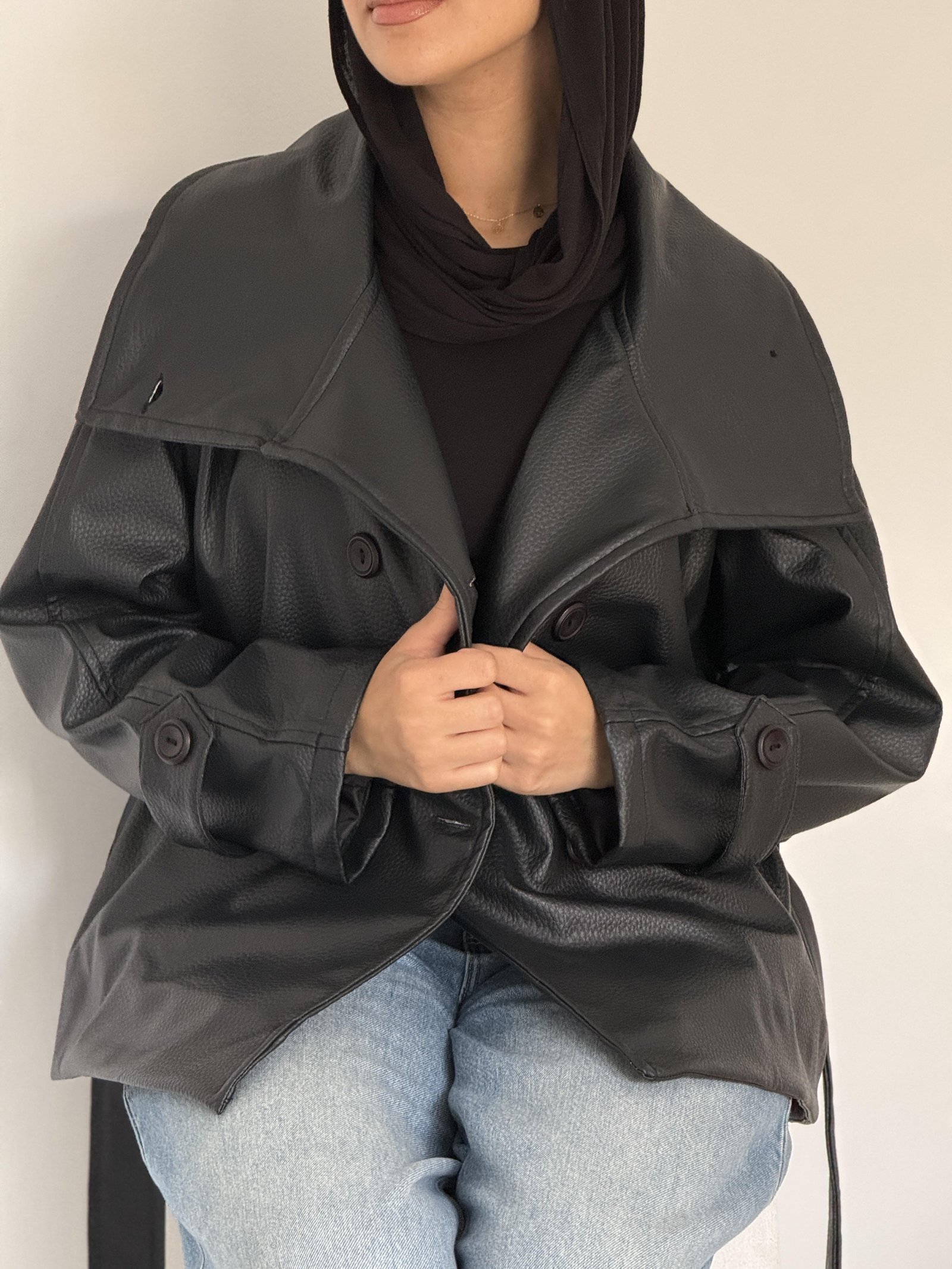 Black Midnight Belted Trench