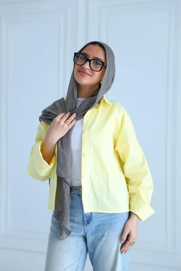 yellow crop shirt