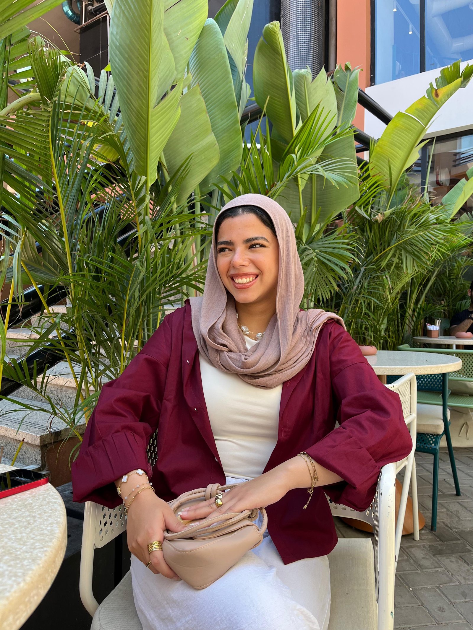 Burgandy cropped shirt