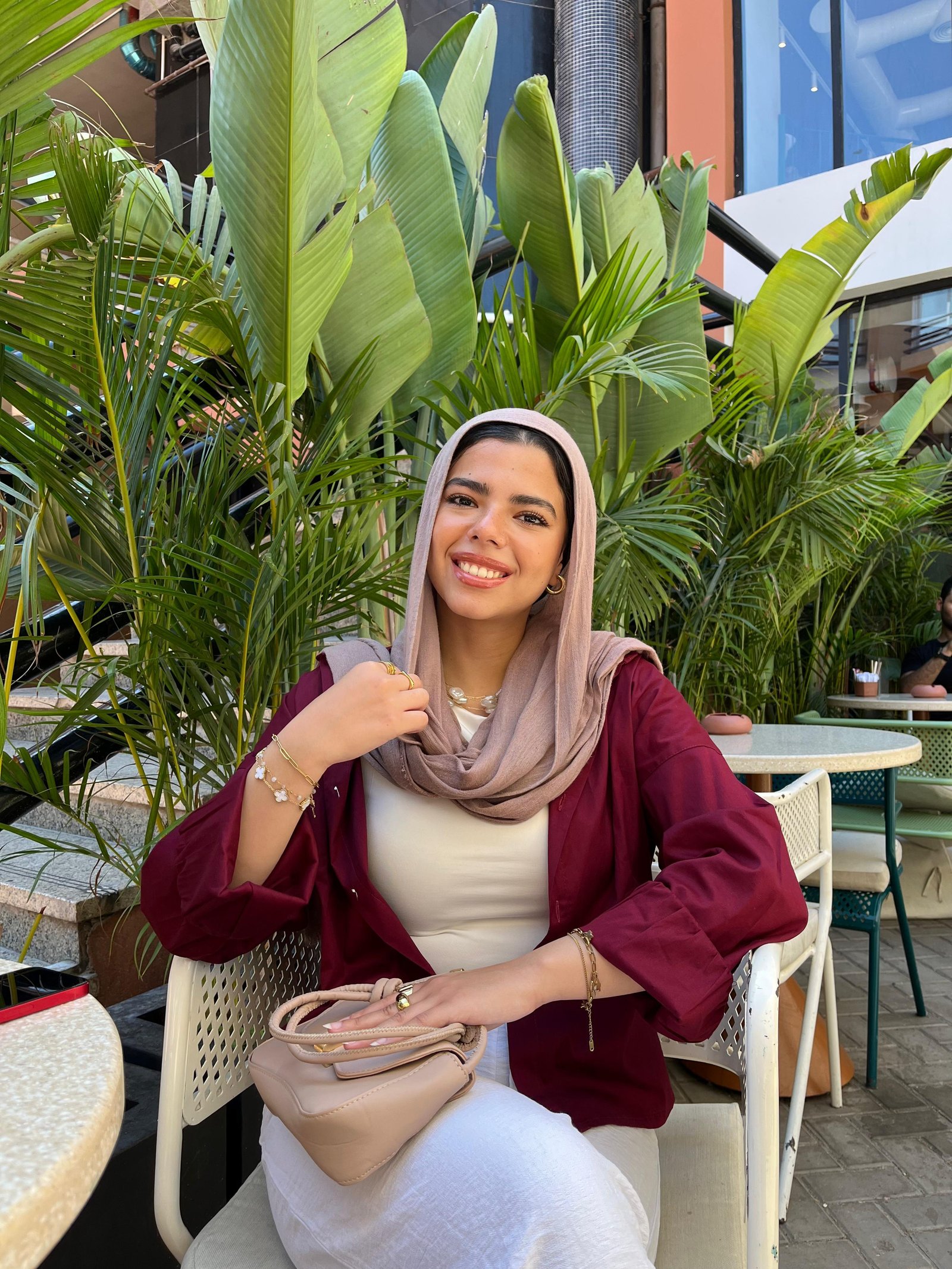 Burgandy cropped shirt