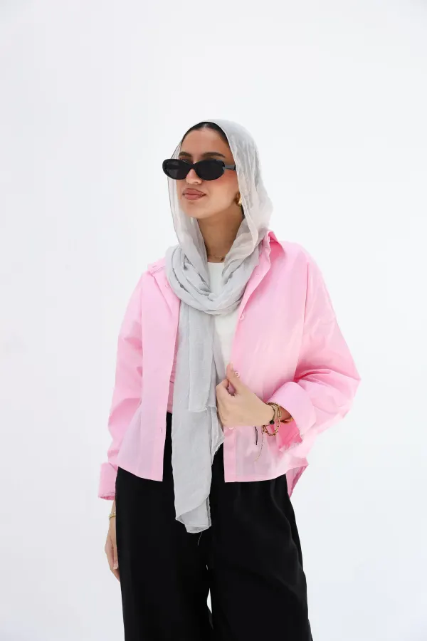 Baby Pink crop shirt