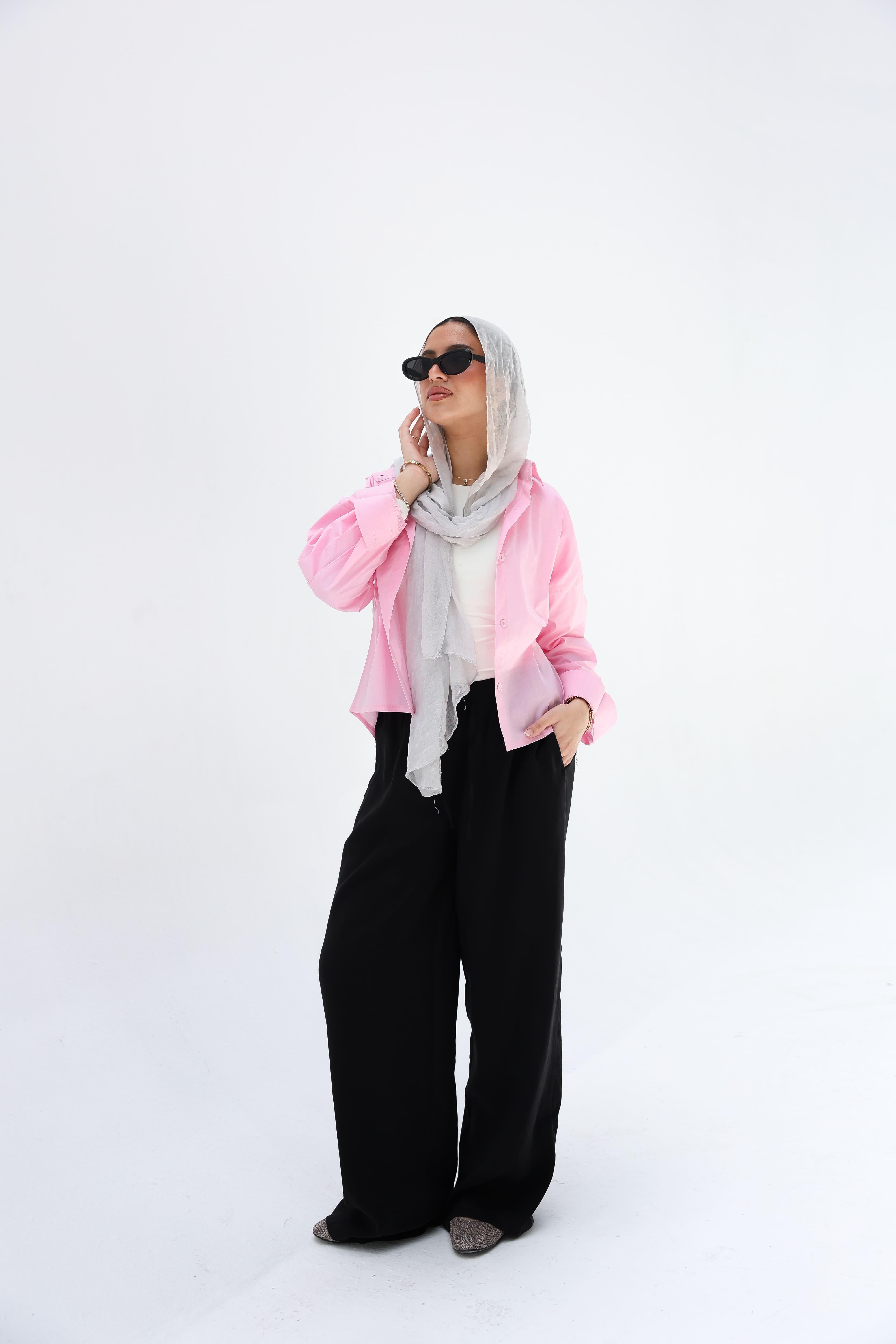 Baby Pink crop shirt