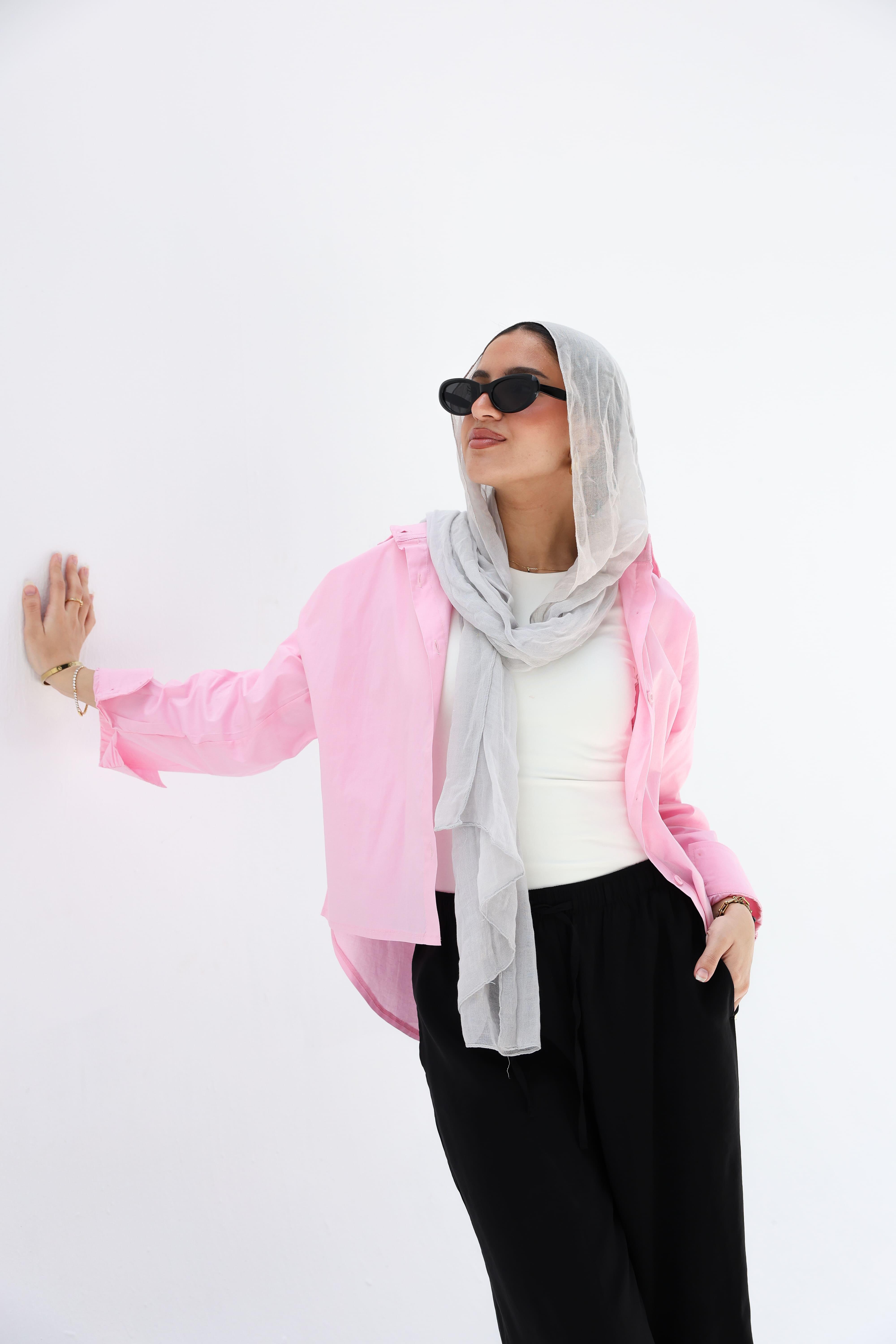 Baby Pink crop shirt