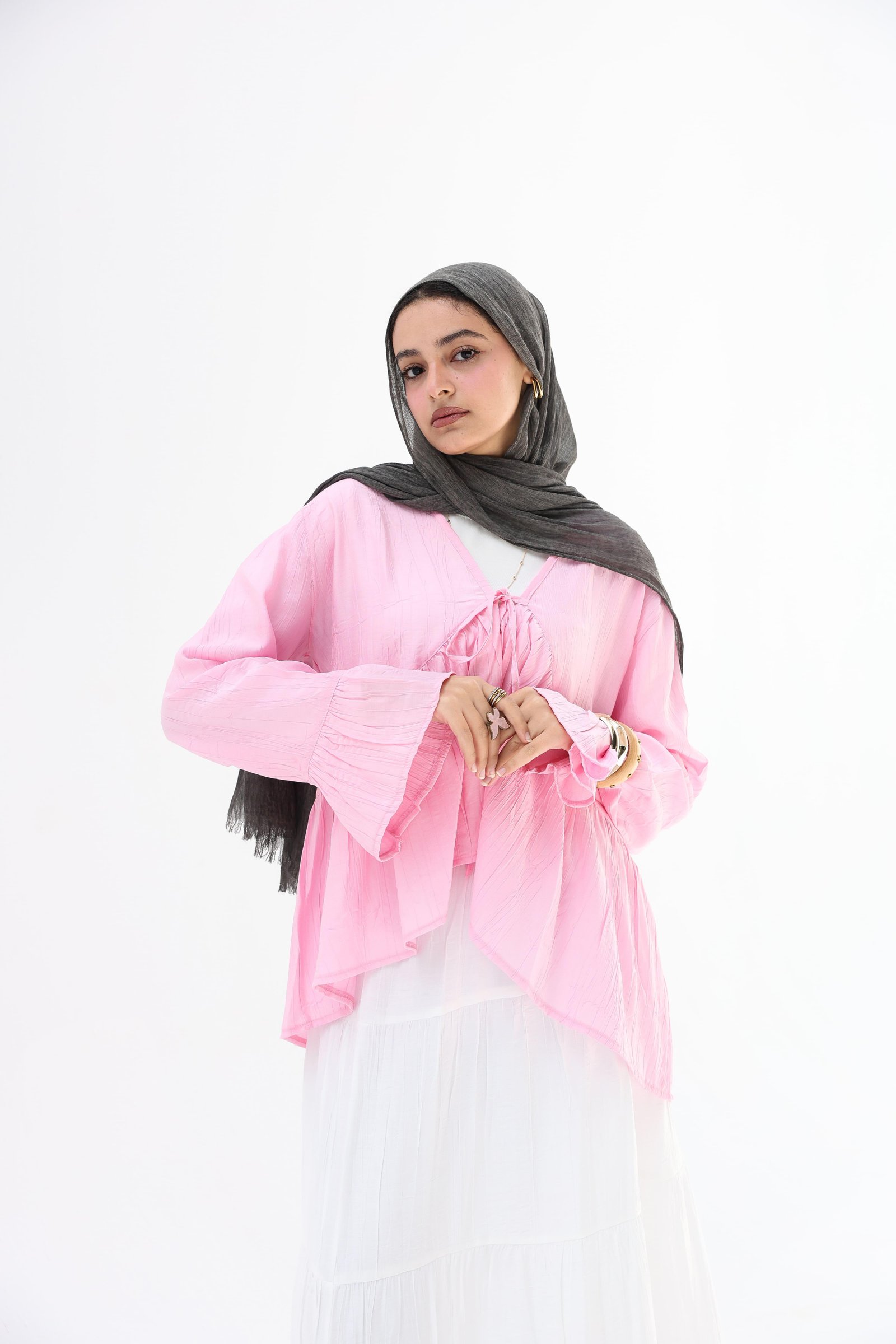 Baby pink Fluffy Blouse
