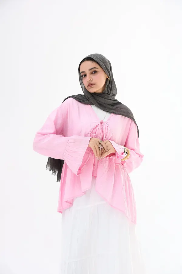 Baby pink Fluffy Blouse