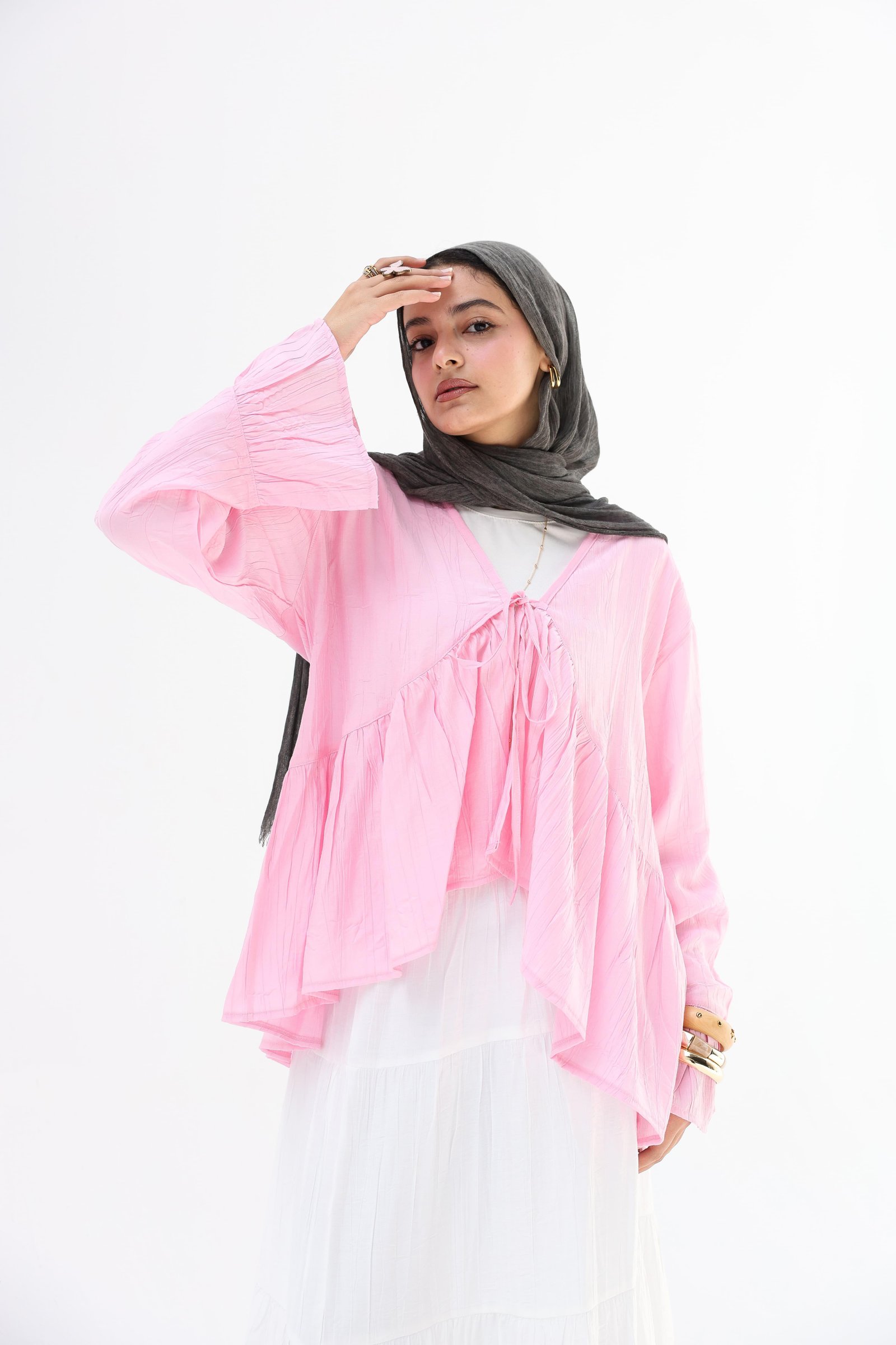 Baby pink Fluffy Blouse