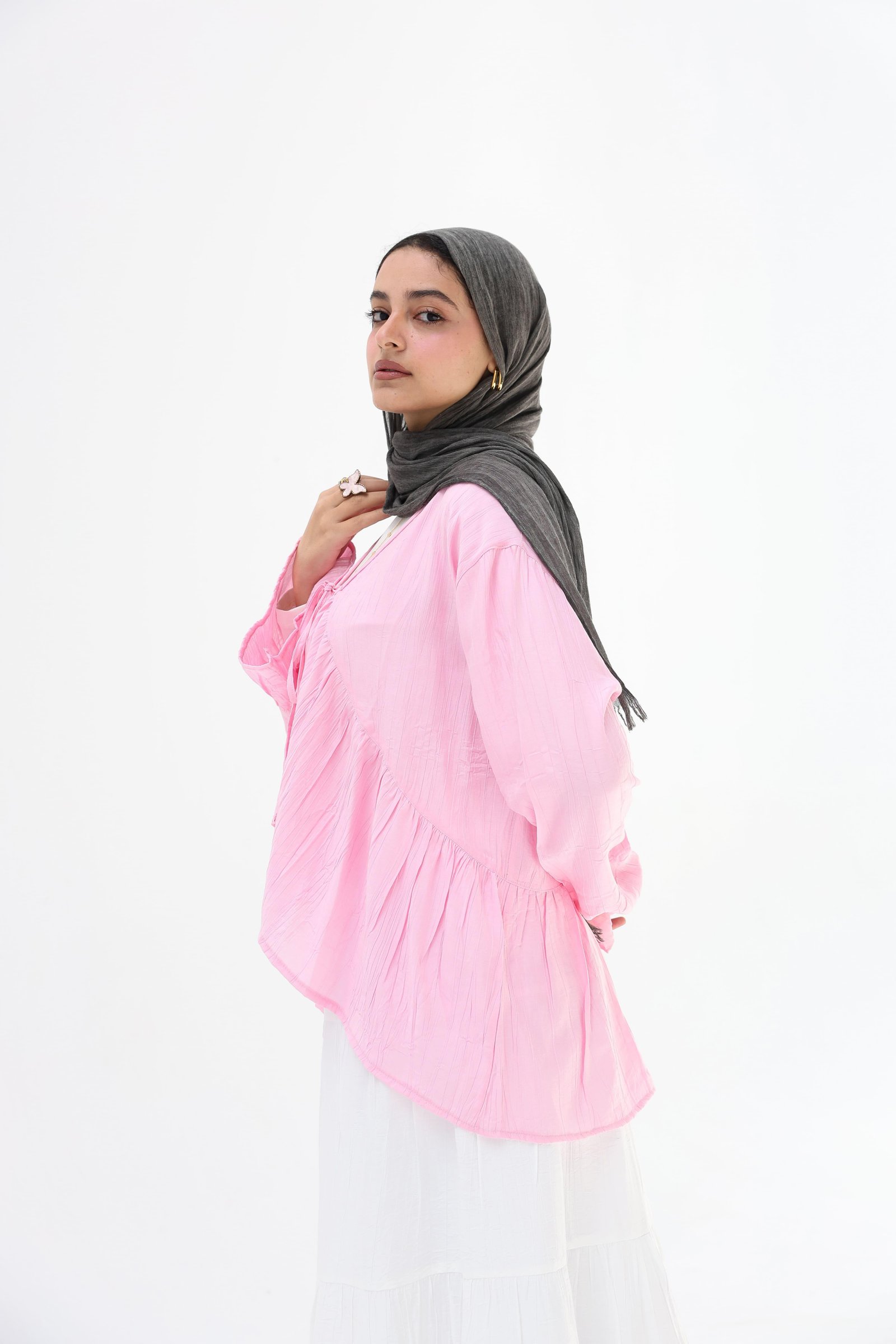 Baby pink Fluffy Blouse