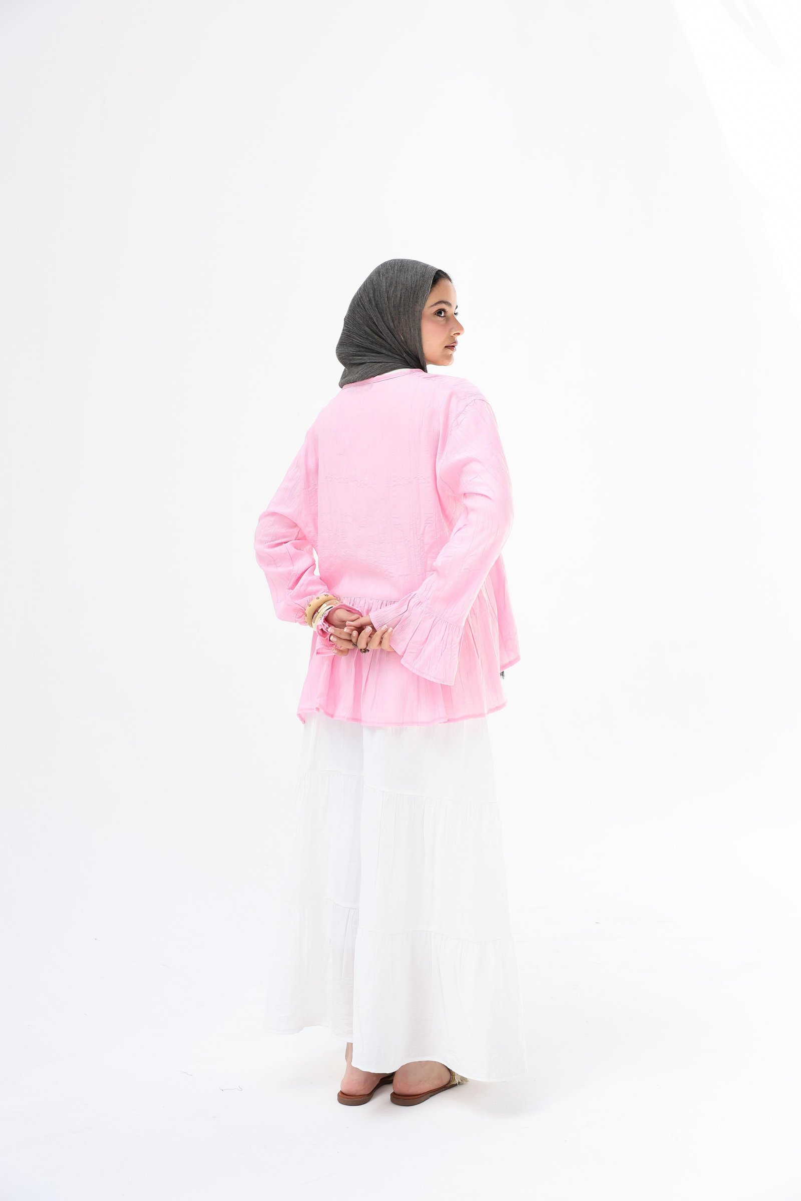 Baby pink Fluffy Blouse