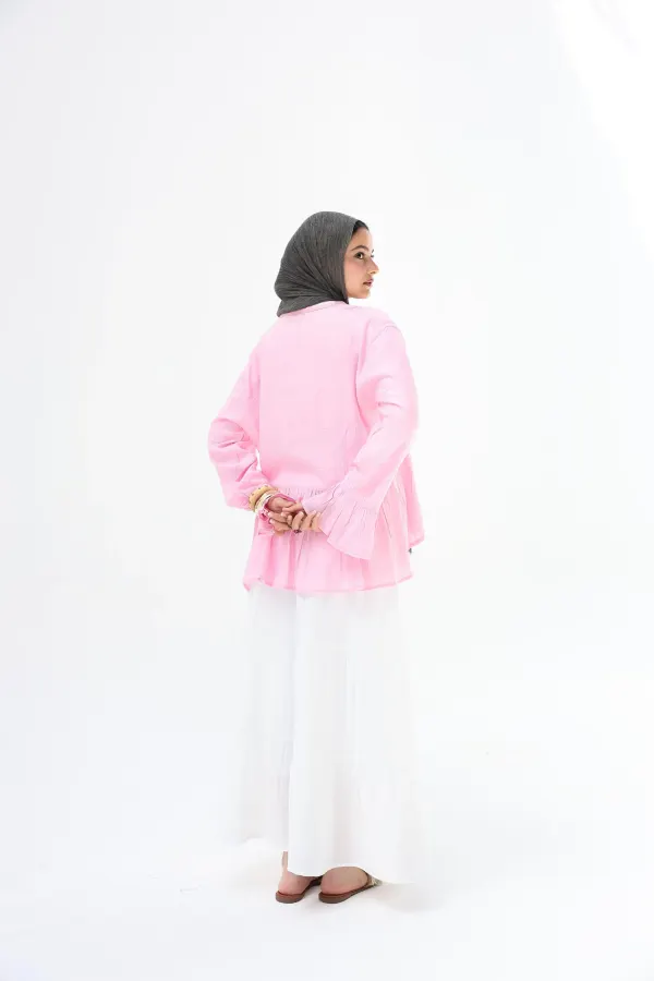 Baby pink Fluffy Blouse