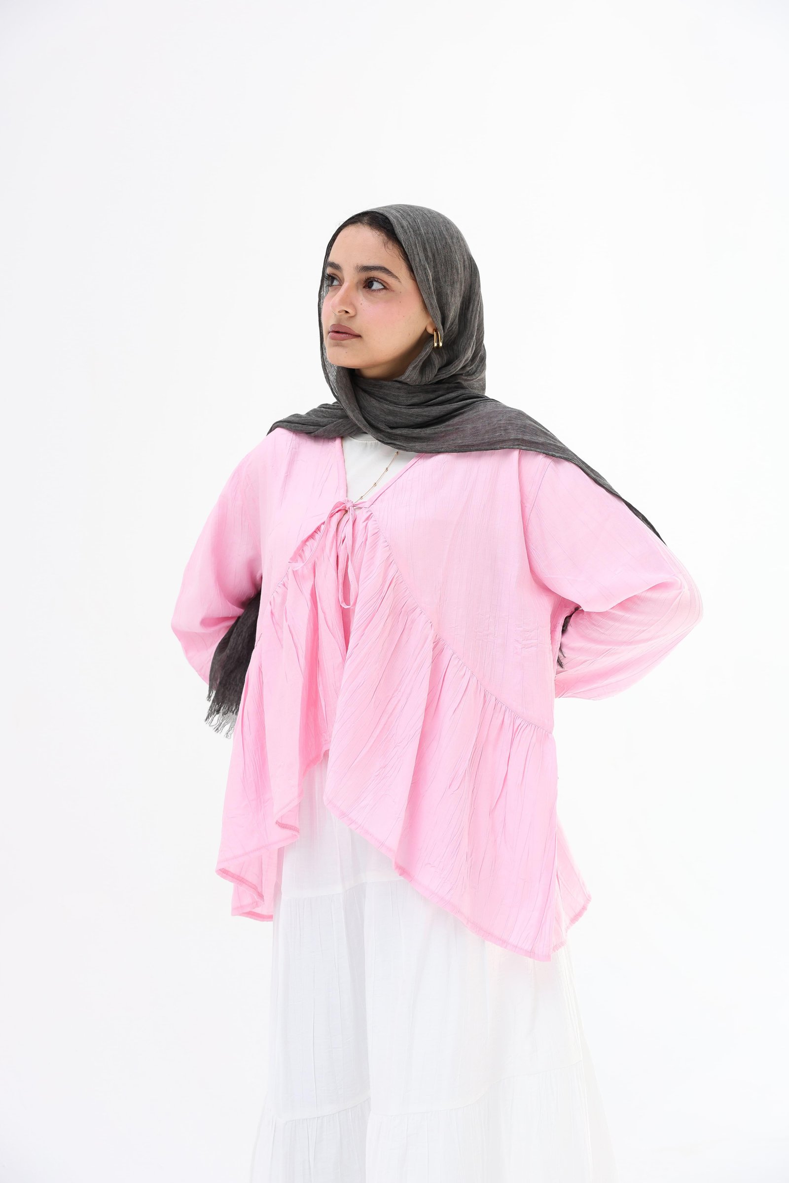 Baby pink Fluffy Blouse