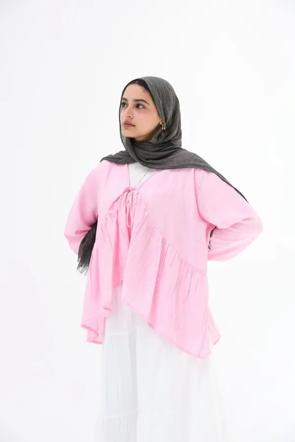 Baby pink Fluffy Blouse