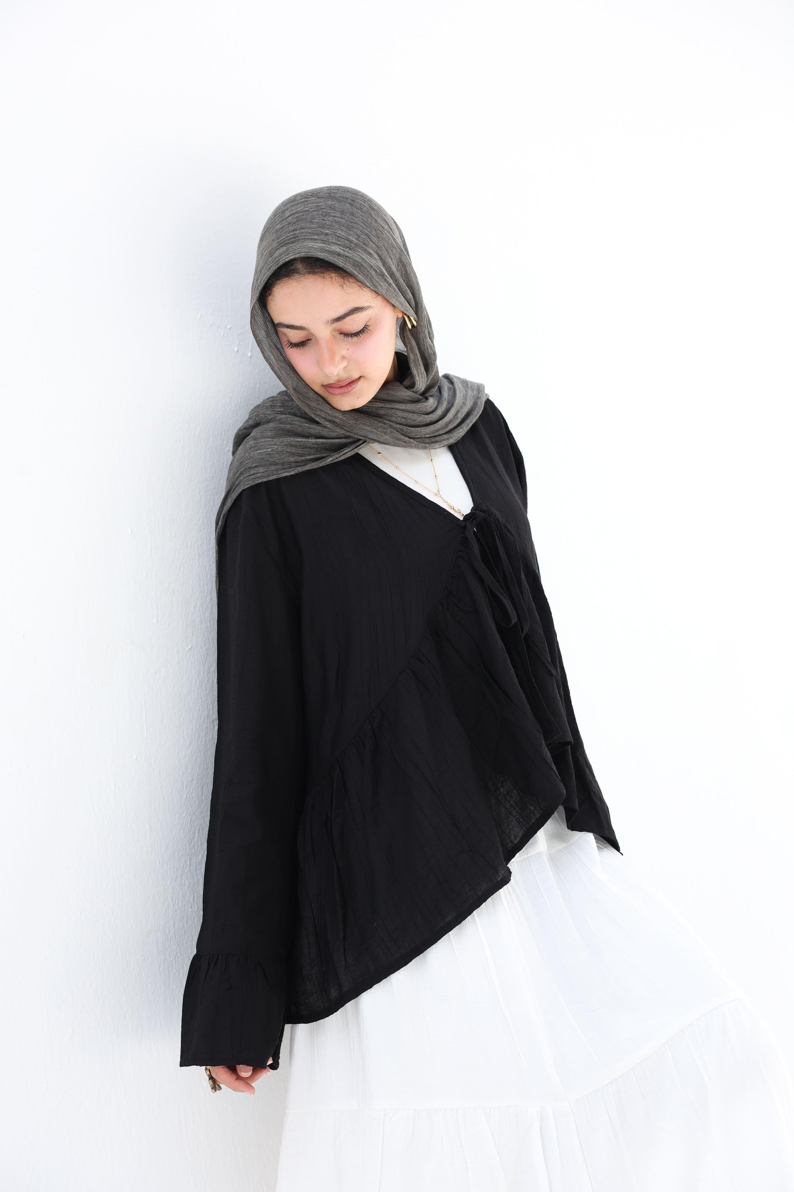 Black Fluffy Blouse
