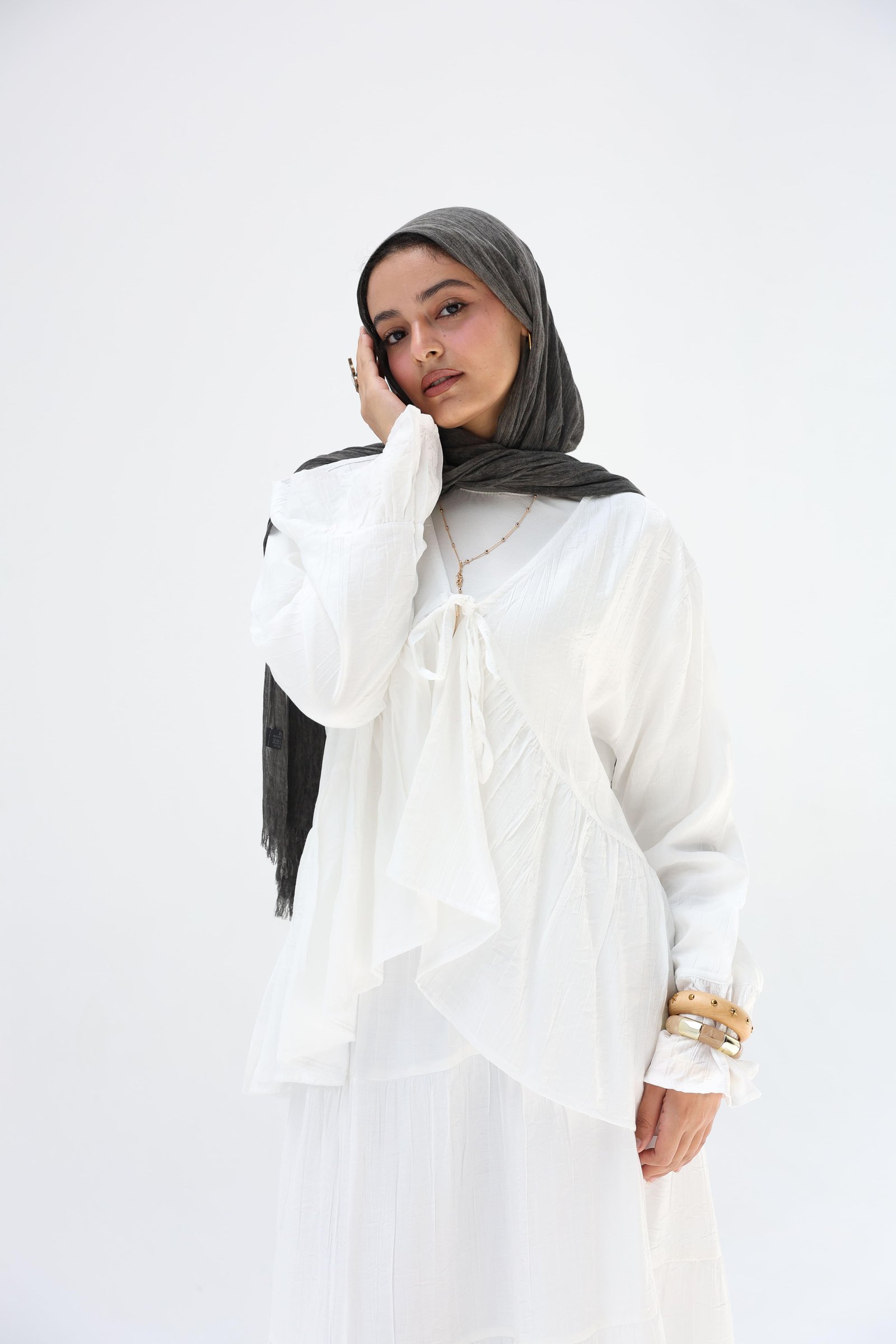 White Fluffy Blouse