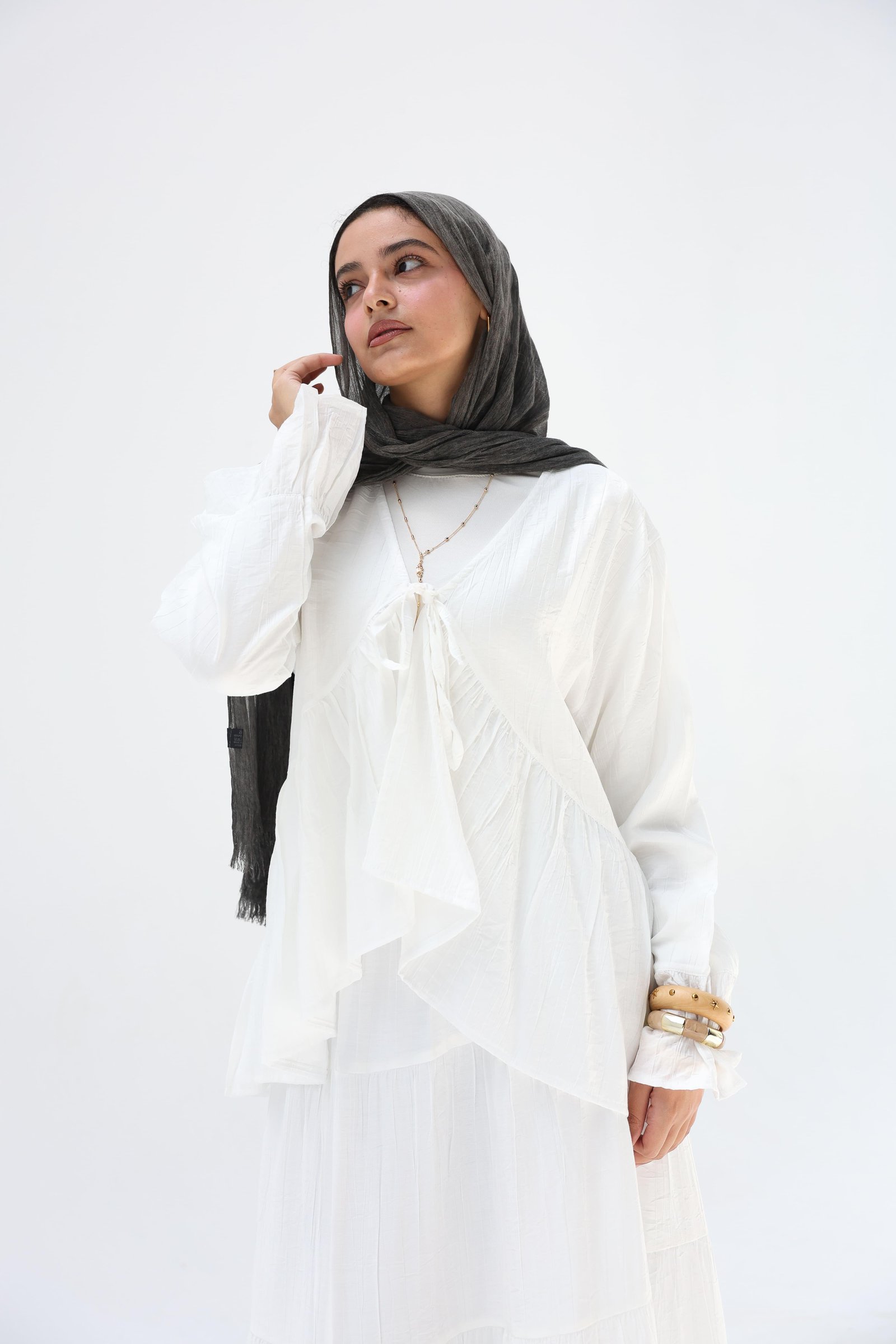 White Fluffy Blouse