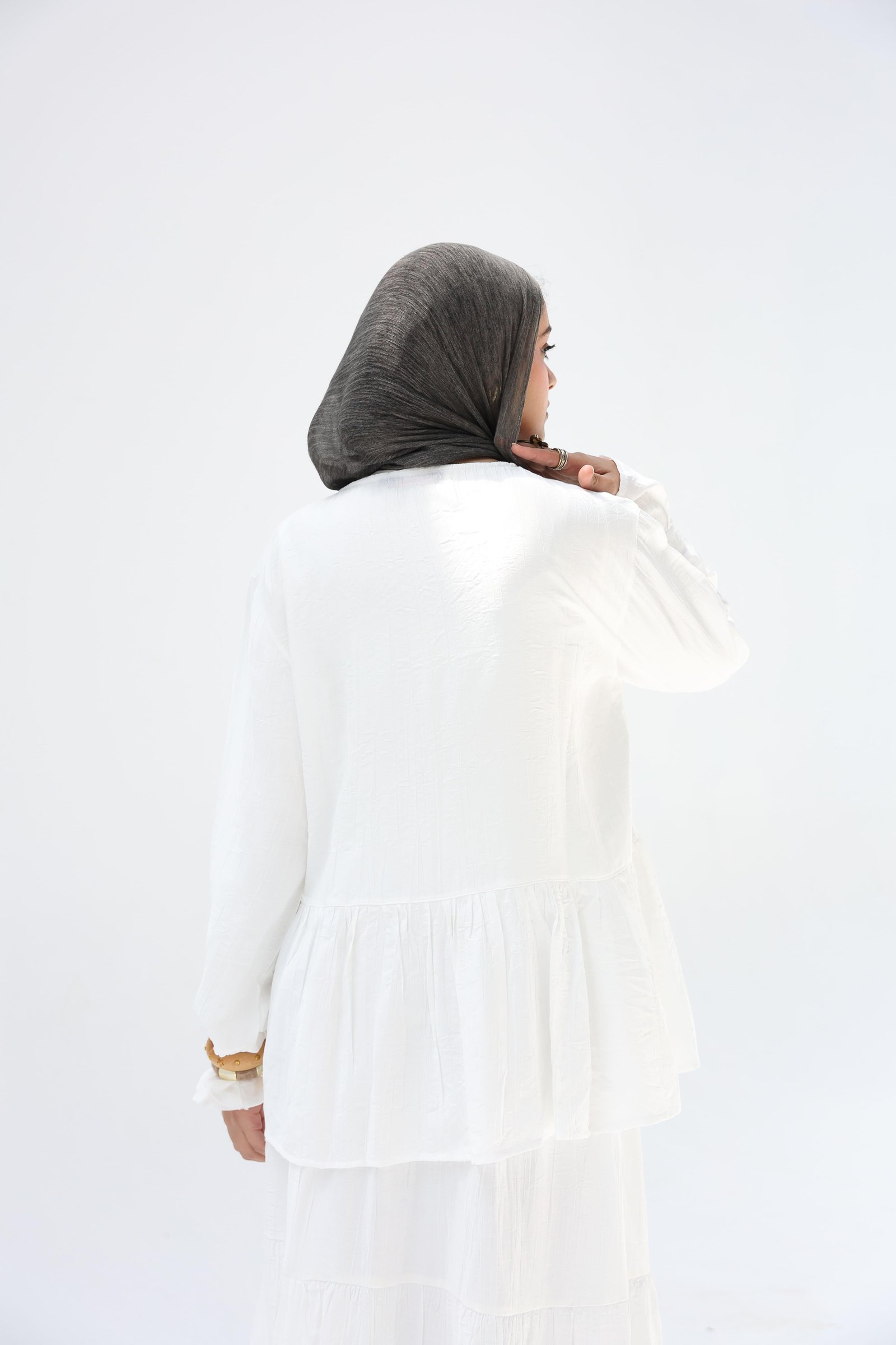 White Fluffy Blouse